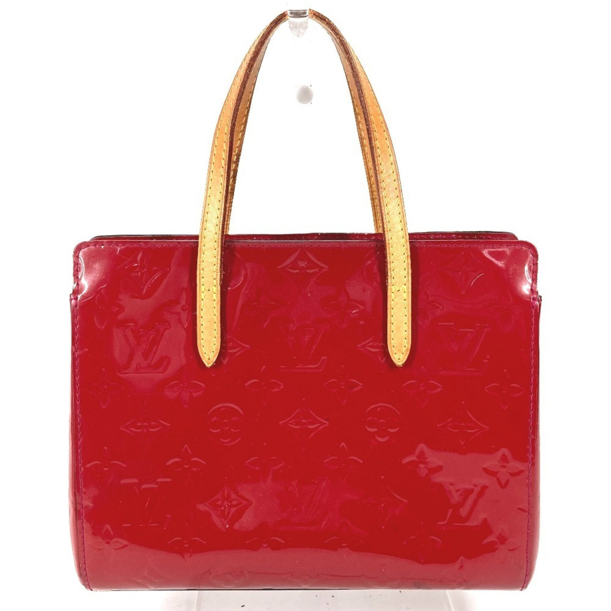 Louis Vuitton Indian Rose Red Color Monogram Vernis Canvas Handbag Tote Bag (Pre-Owned)