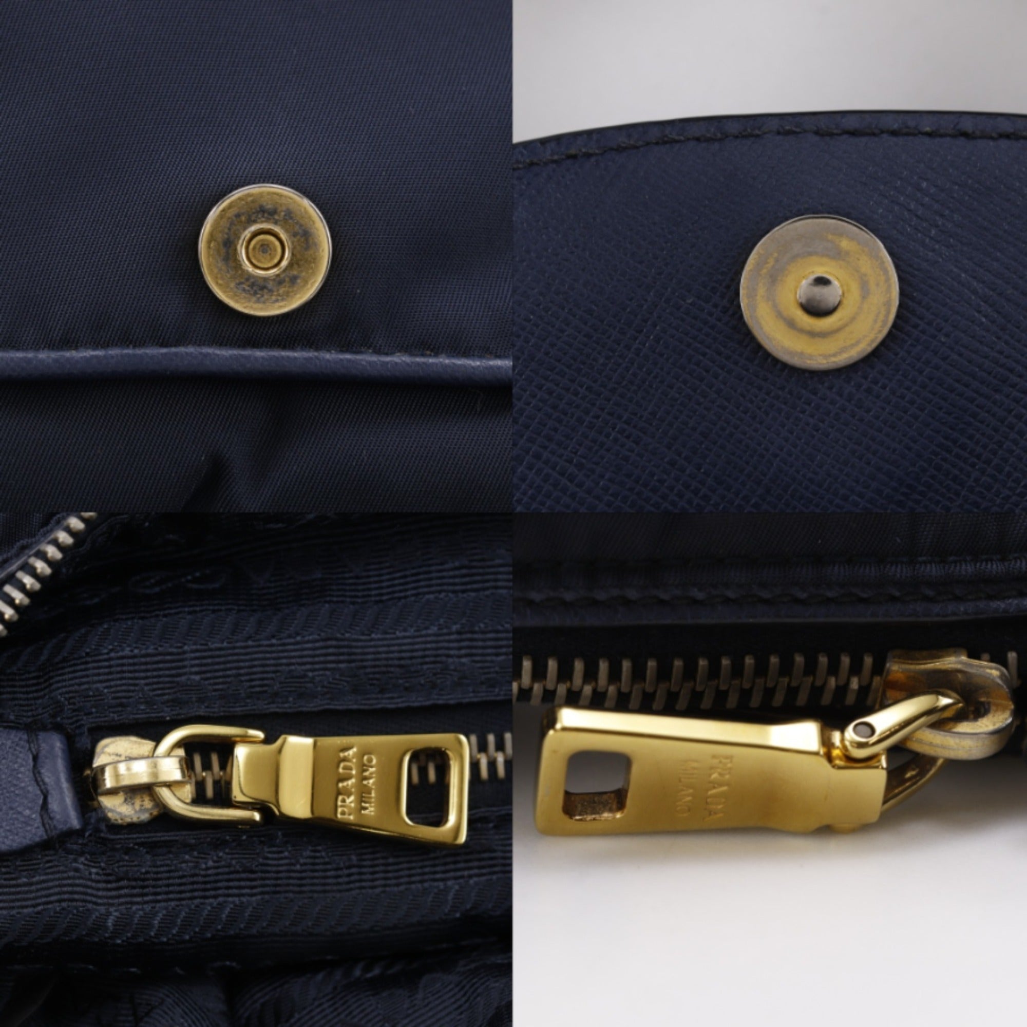 Prada Navy Nylon Handbag (Pre-Owned)