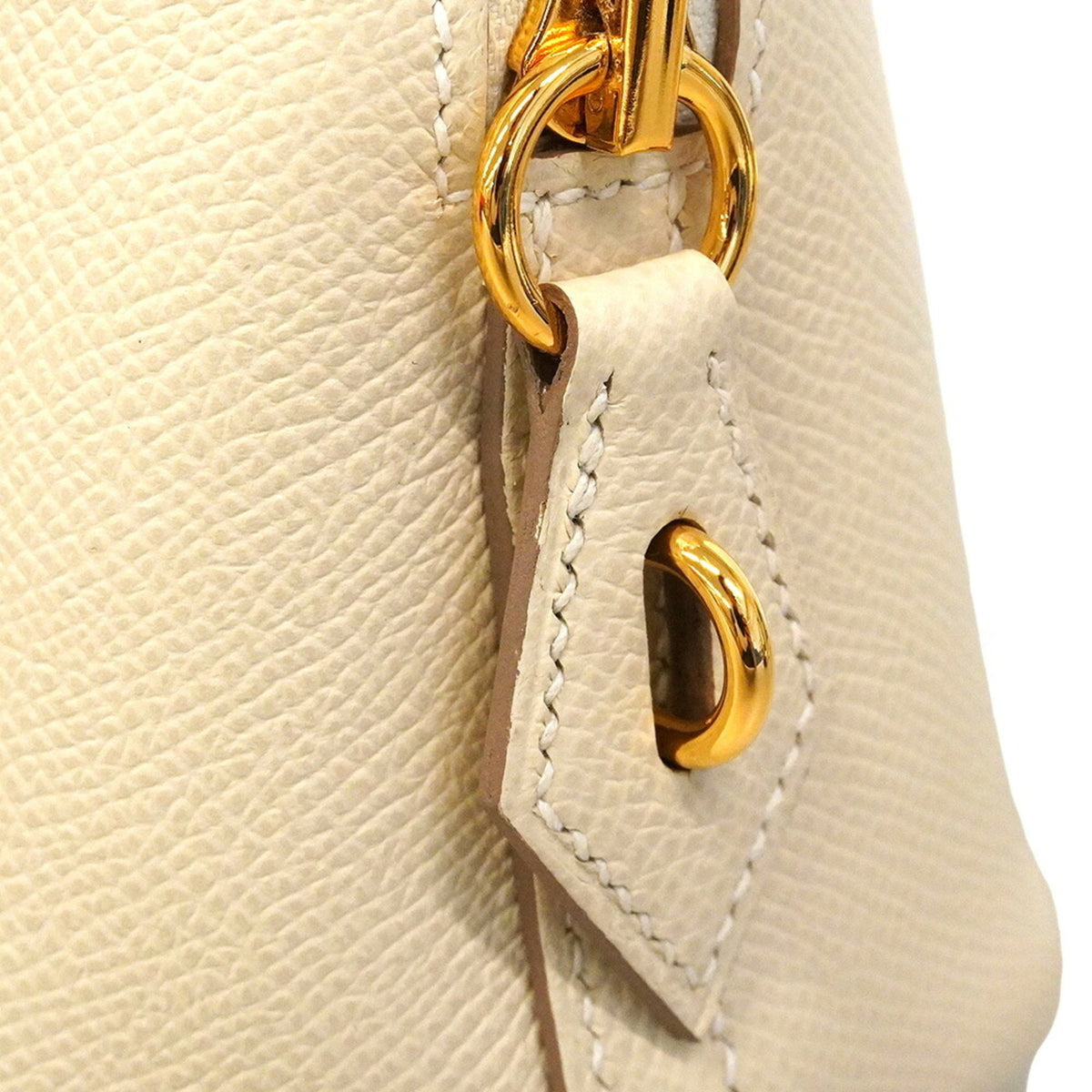 Hermes White Leather Handbag (Pre-Owned)