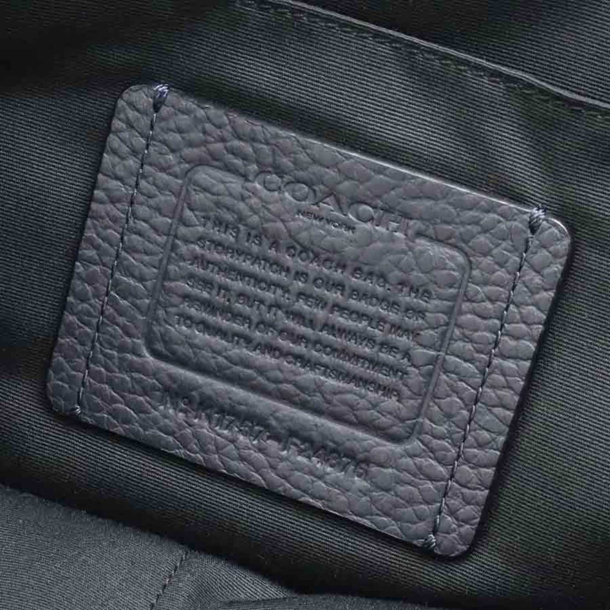 Coach Charcoal Gray Leather Shoulder Bag (Pre-Owned)