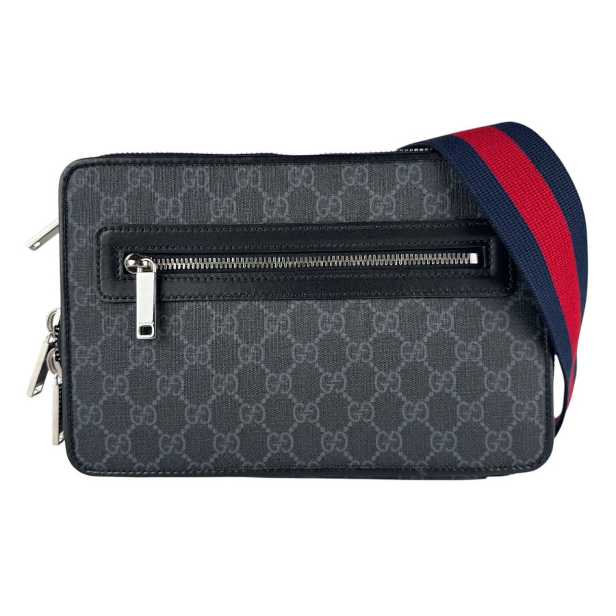 Gucci Black Gg Supreme Canvas Shoulder Bag (Pre-Owned)