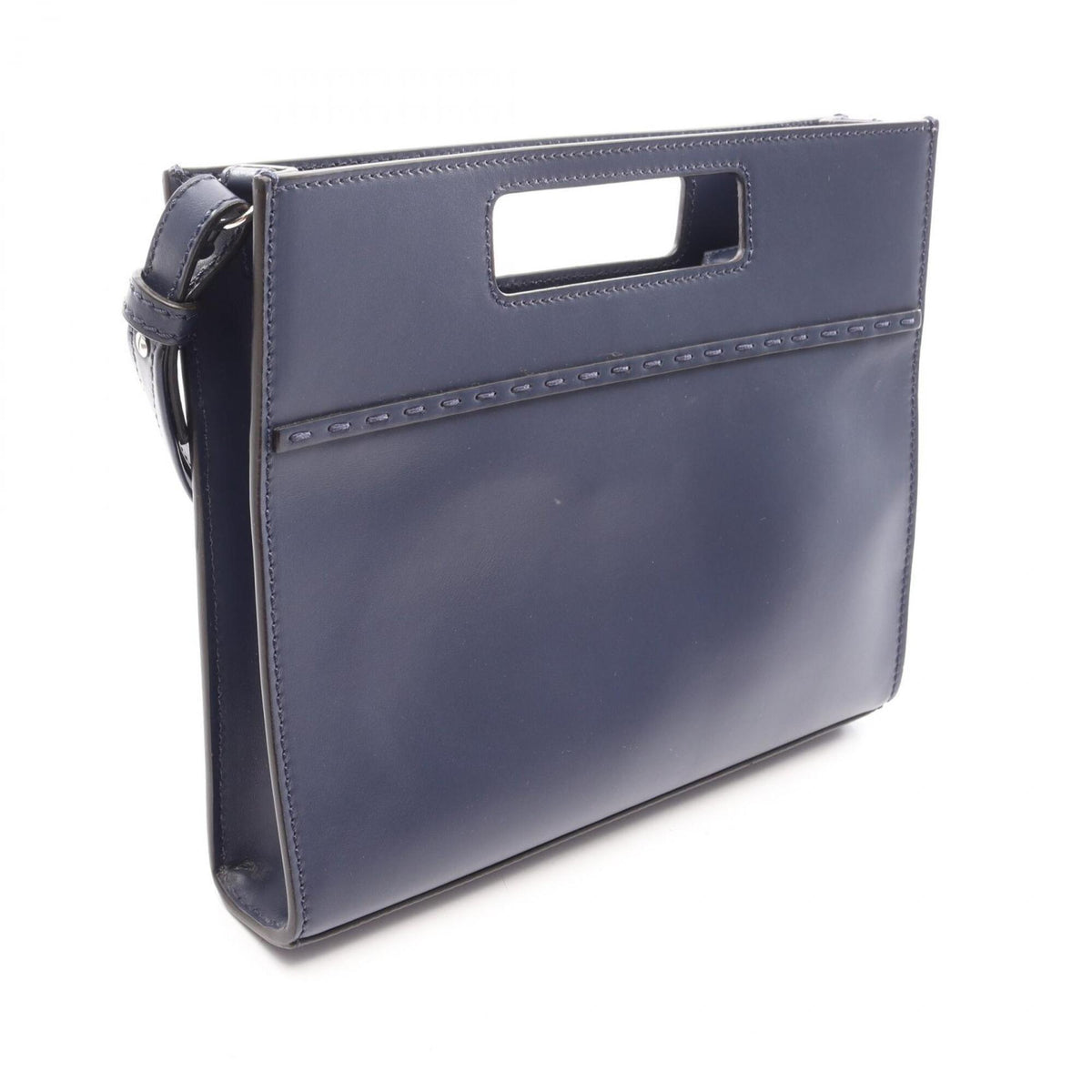 Fendi Navy Leather Handbag (Pre-Owned)