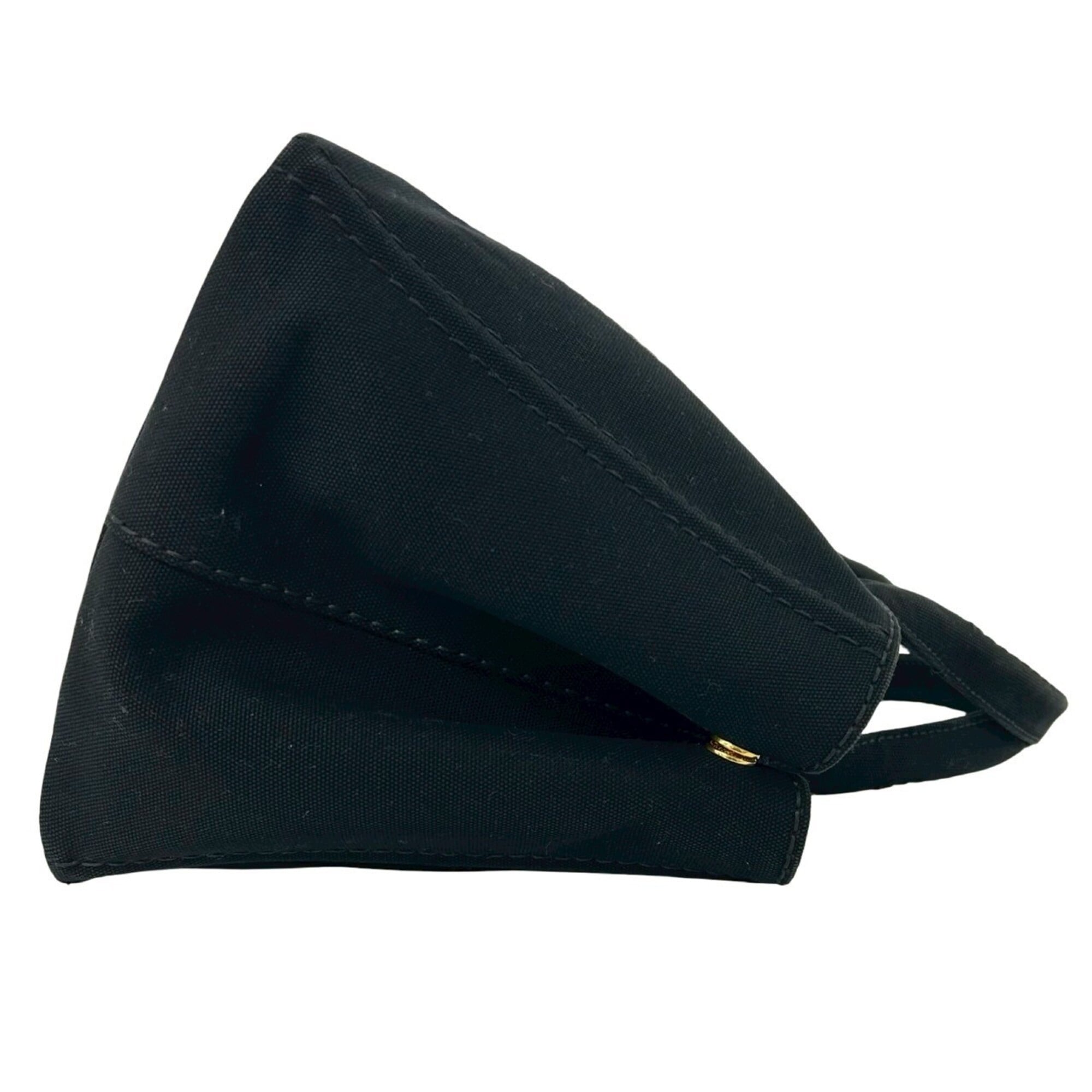 Prada Black Canvas Handbag Shoulder Bag Tote Bag (Pre-Owned)