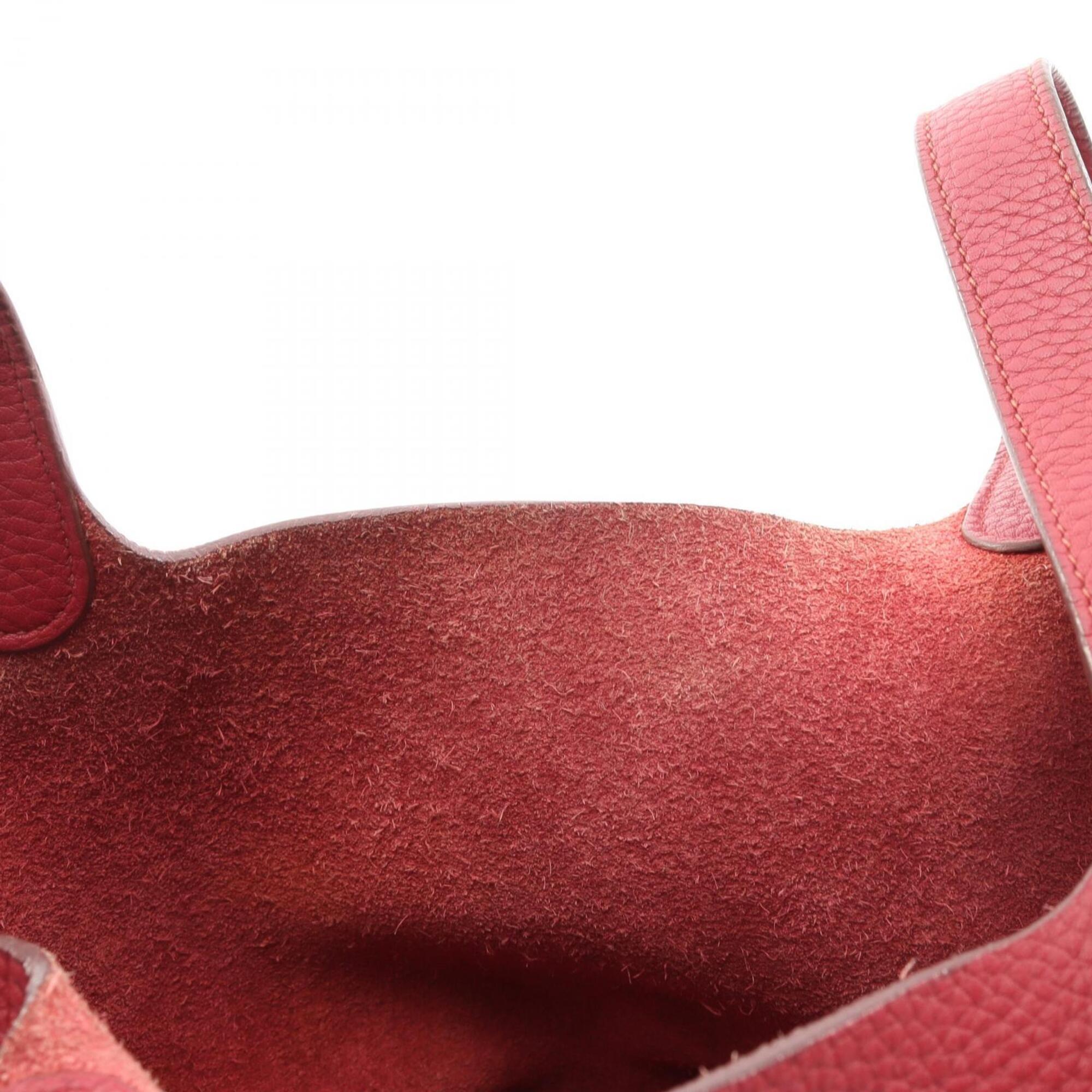 Hermes Bordeaux Taurillon Clemence Leather Handbag (Pre-Owned)