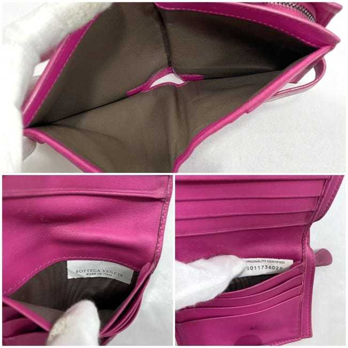 Bottega Veneta Pink Leather Wallet (Bi-Fold) (Pre-Owned)