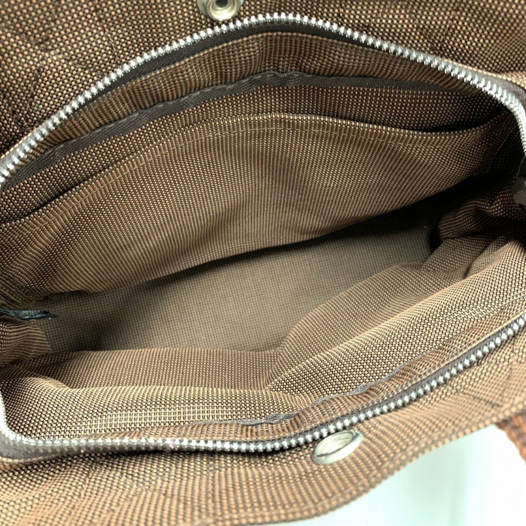 Hermes Brown Nylon Tote Bag (Pre-Owned)