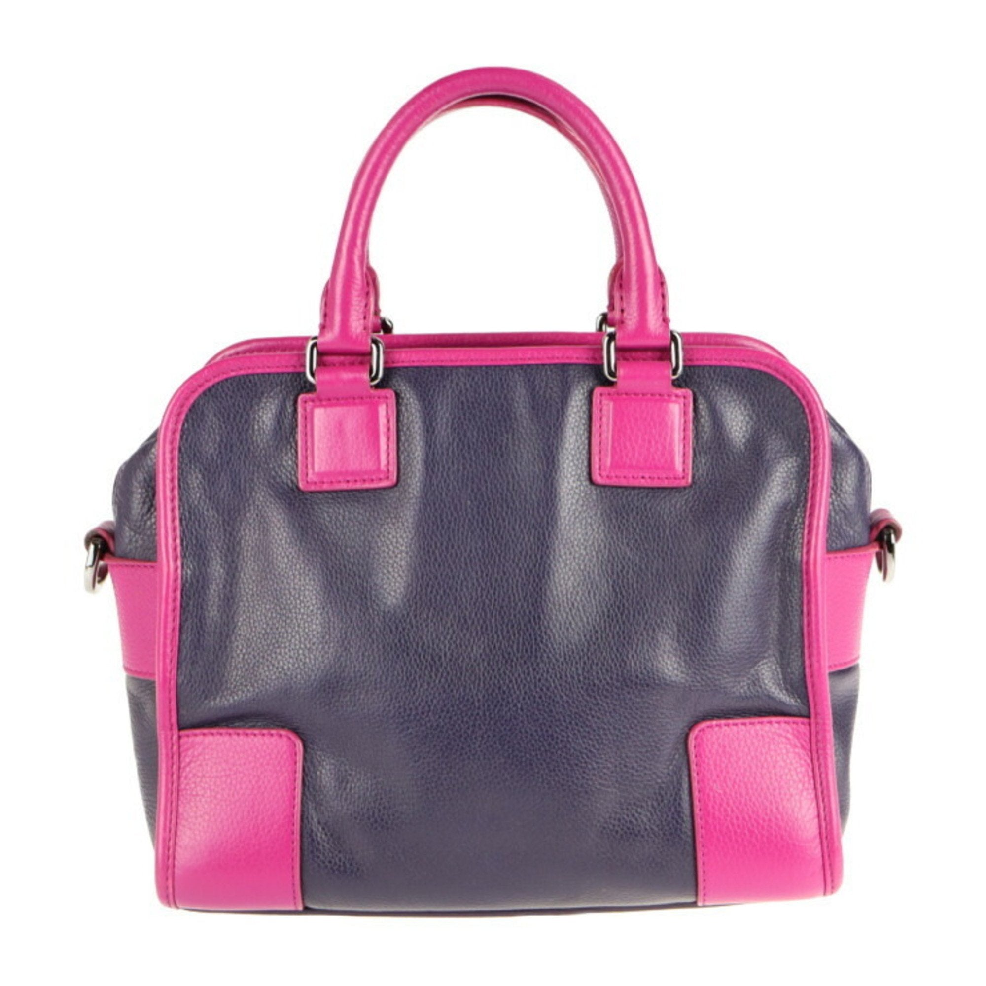 Loewe Pink Purple Leather Handbag Shopping Bag Shoulder Bag Tote Bag (Pre-Owned)