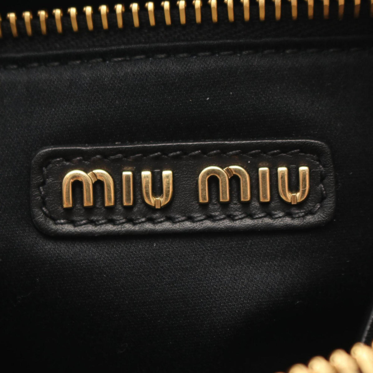 Miu Miu Black Leather Handbag Shoulder Bag (Pre-Owned)