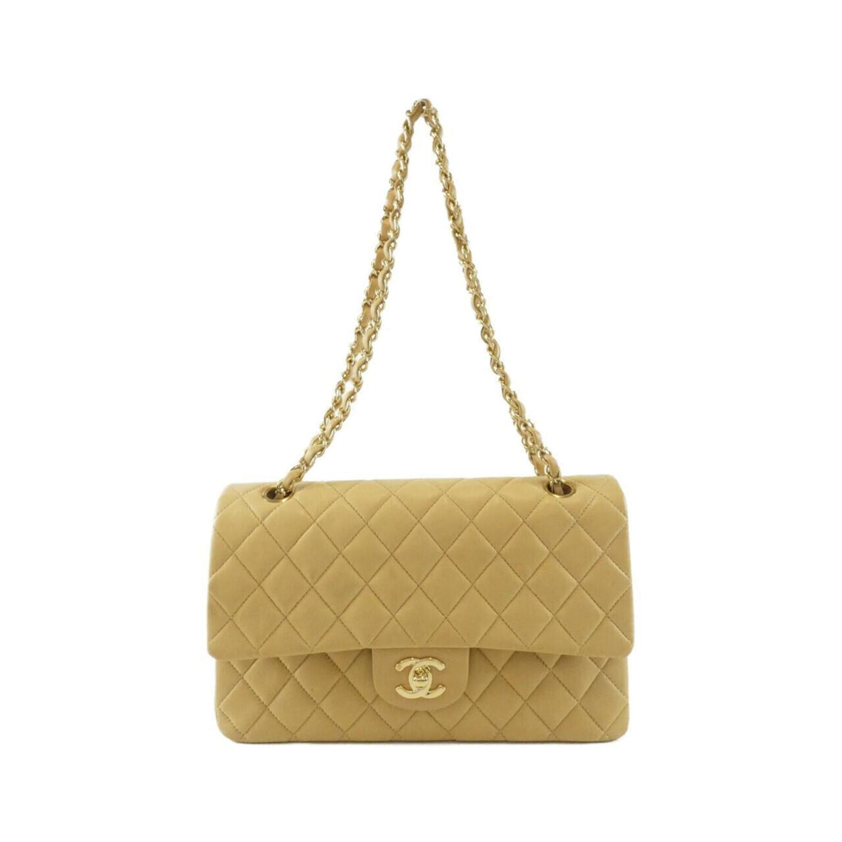Chanel Beige Leather Shoulder Bag (Pre-Owned)