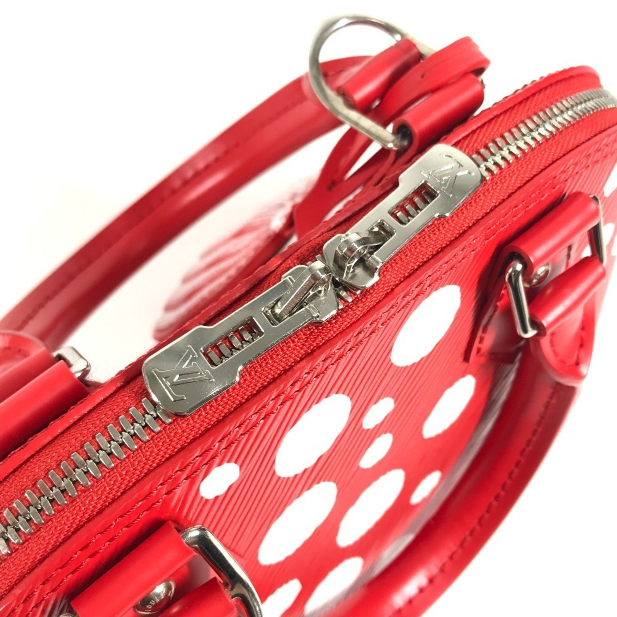 Louis Vuitton Yayoi Kusama Red Color White Epi Leather Handbag Shoulder Bag (Pre-Owned)