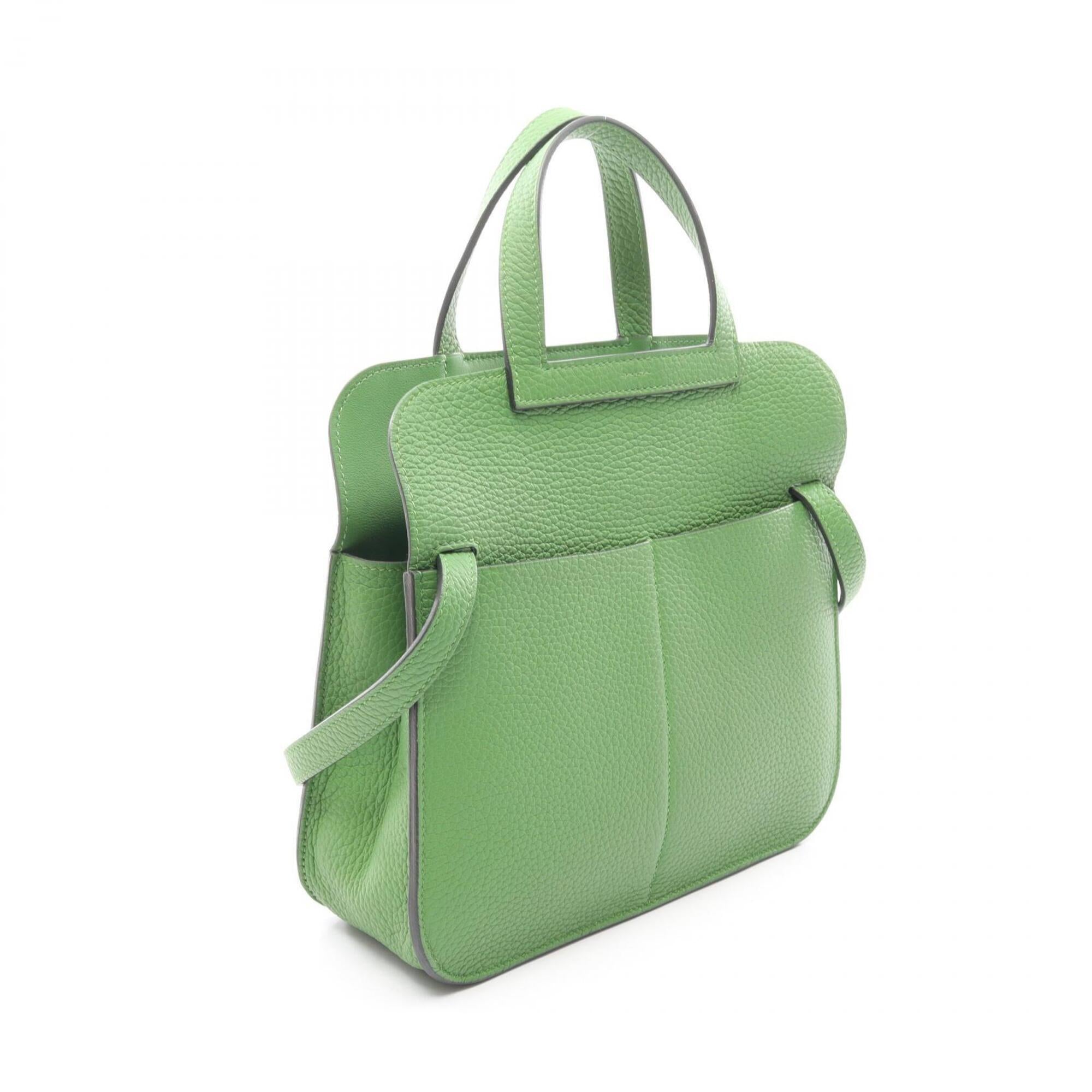 Hermes Green Taurillon Clemence Leather Handbag (Pre-Owned)