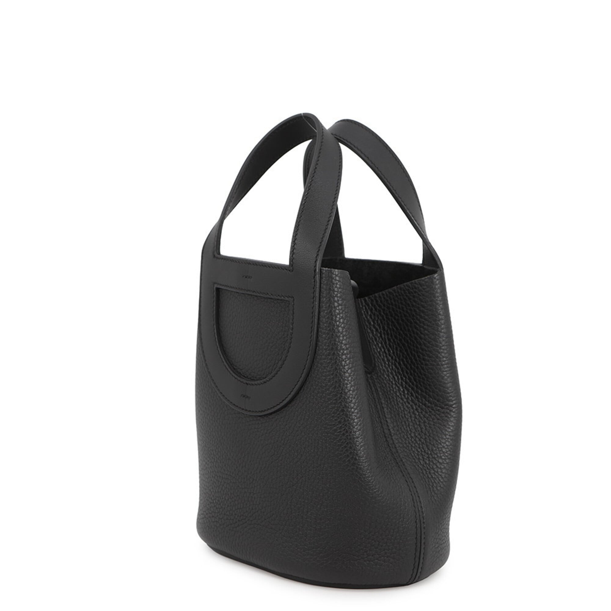 Hermes Black Taurillon Clemence Leather Swift Leather Tote Bag (Pre-Owned)