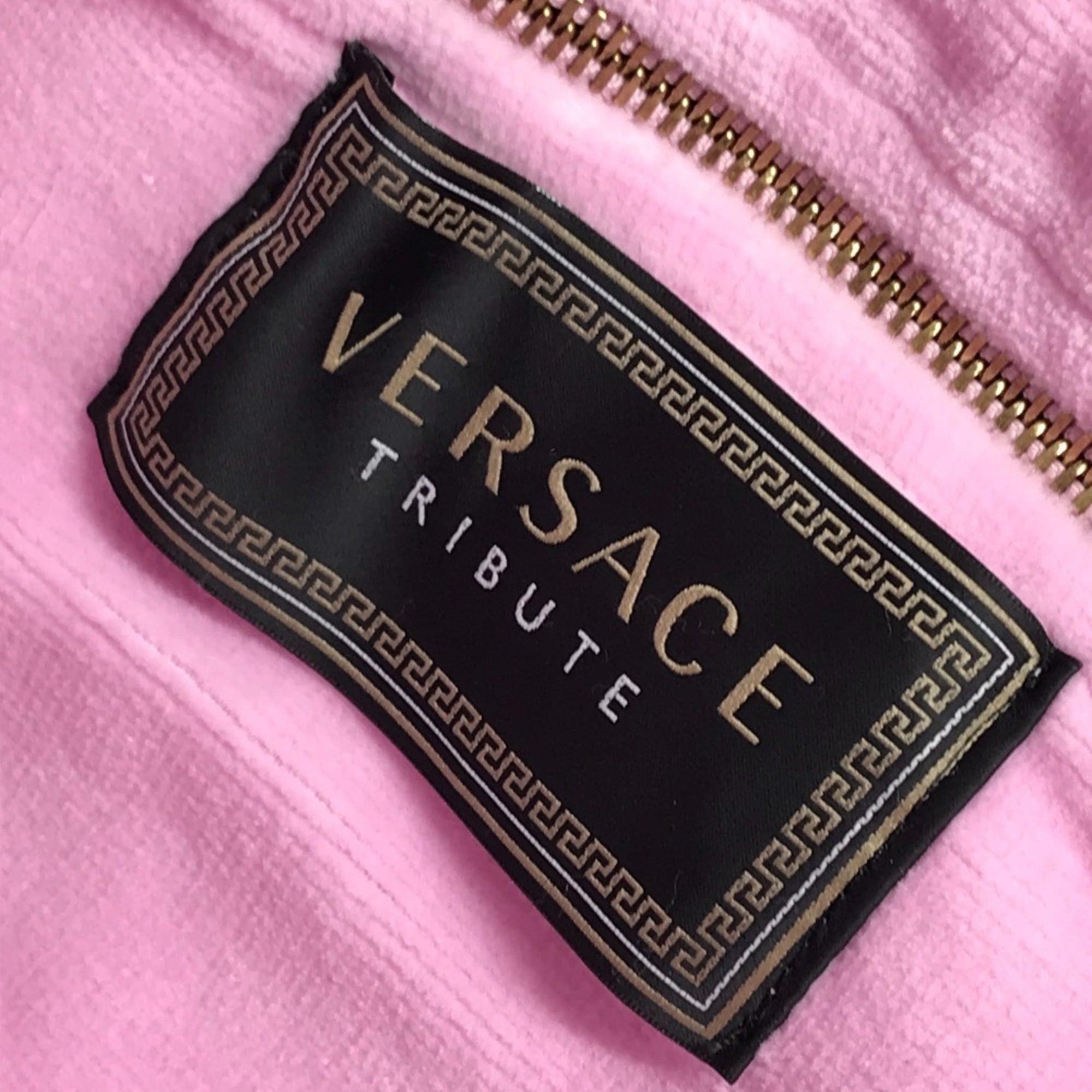 Versace Pink Cotton Boston Bag Shoulder Bag Tote Bag (Pre-Owned)