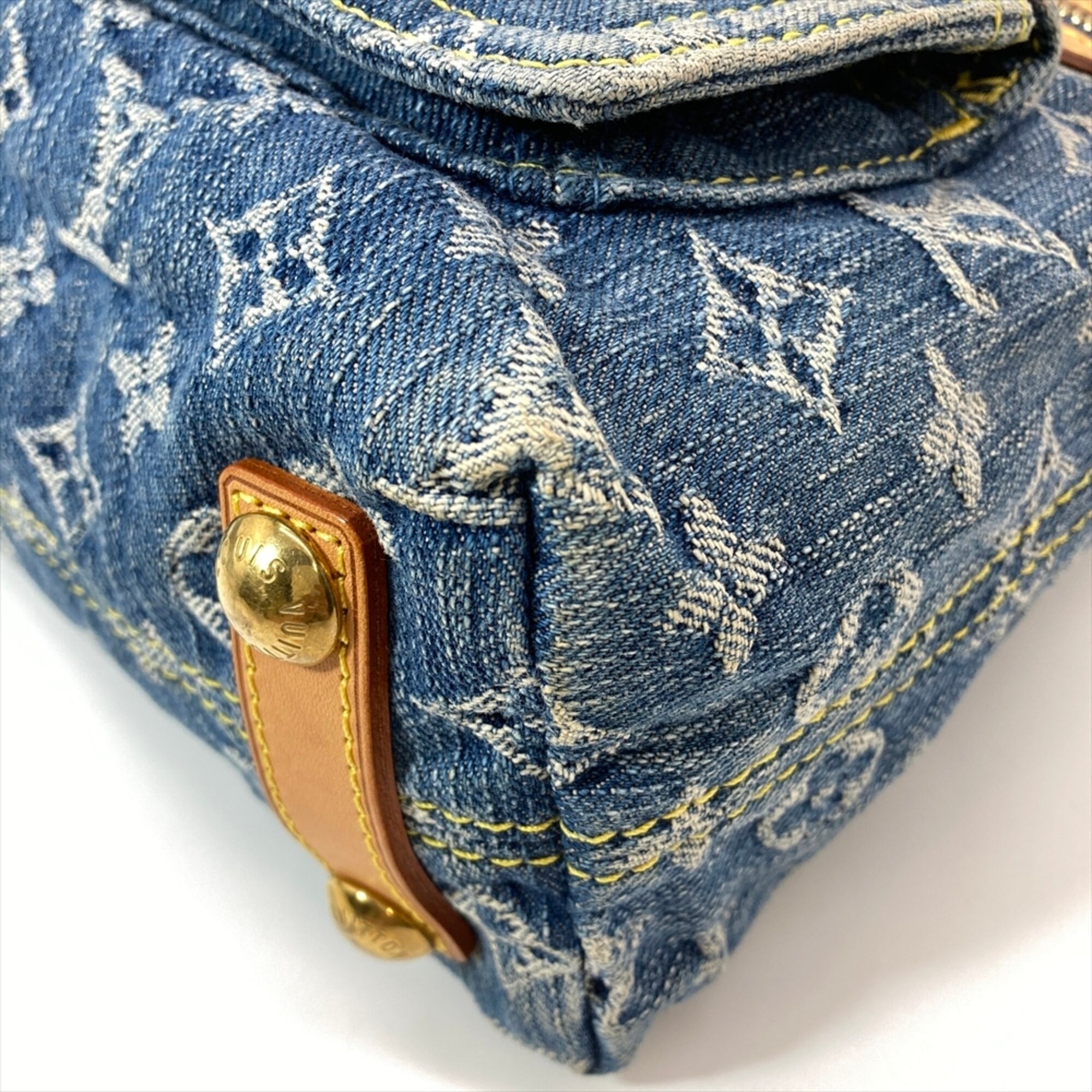 Louis Vuitton Monogram Denim Blue Monogram Denim Shoulder Bag (Pre-Owned)