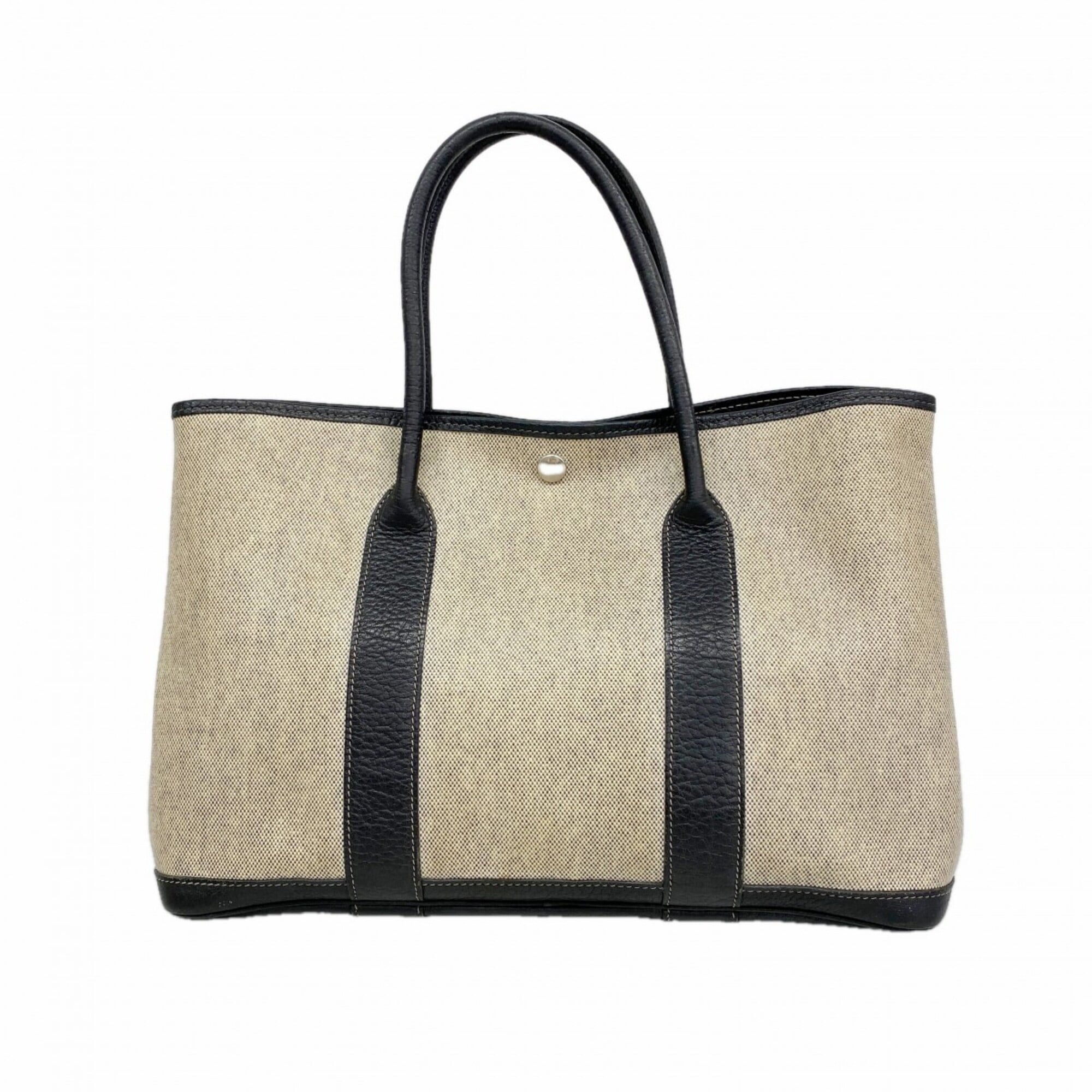 Hermes Black Toile H Tote Bag (Pre-Owned)
