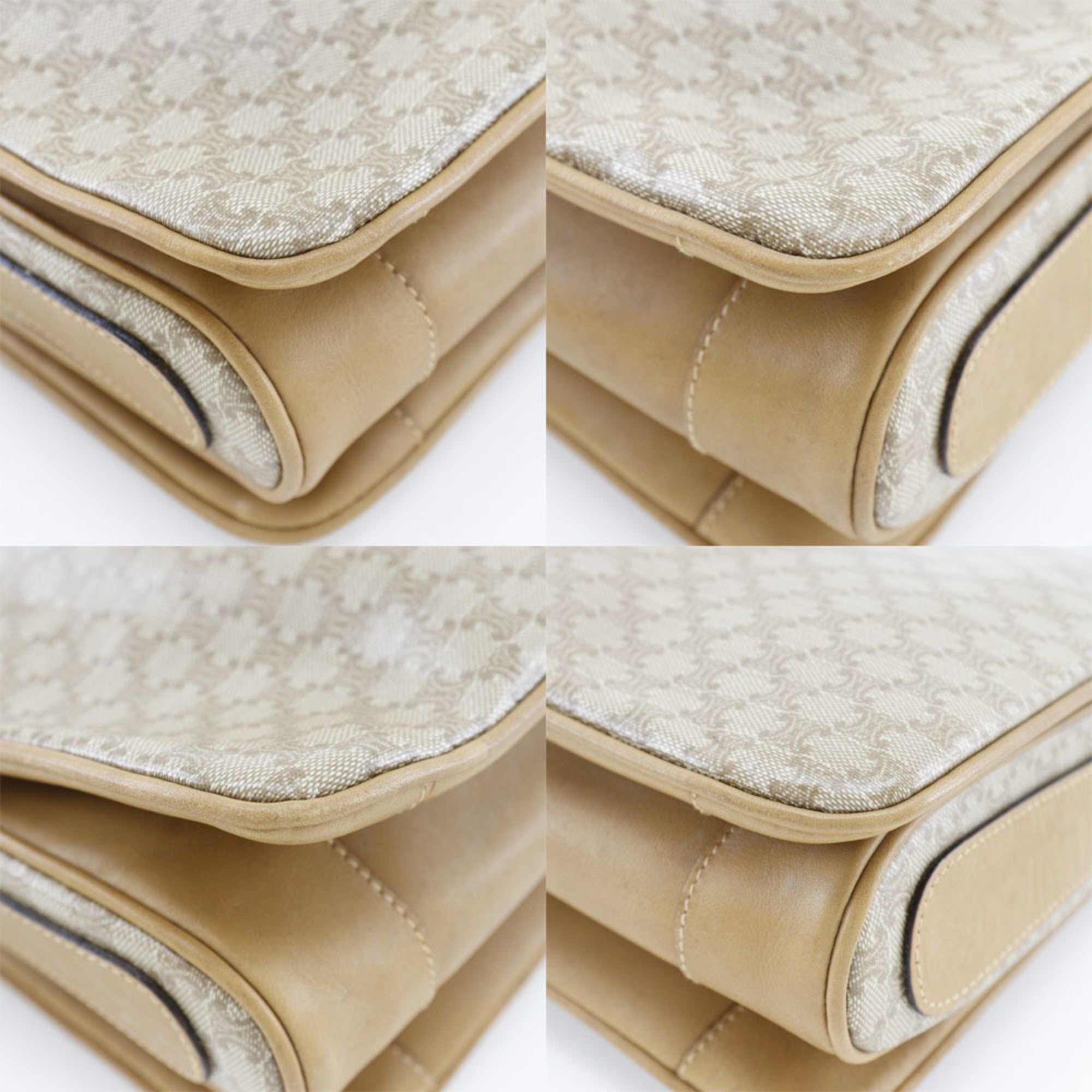 Celine Macadam Beige Pvc Shoulder Bag (Pre-Owned)