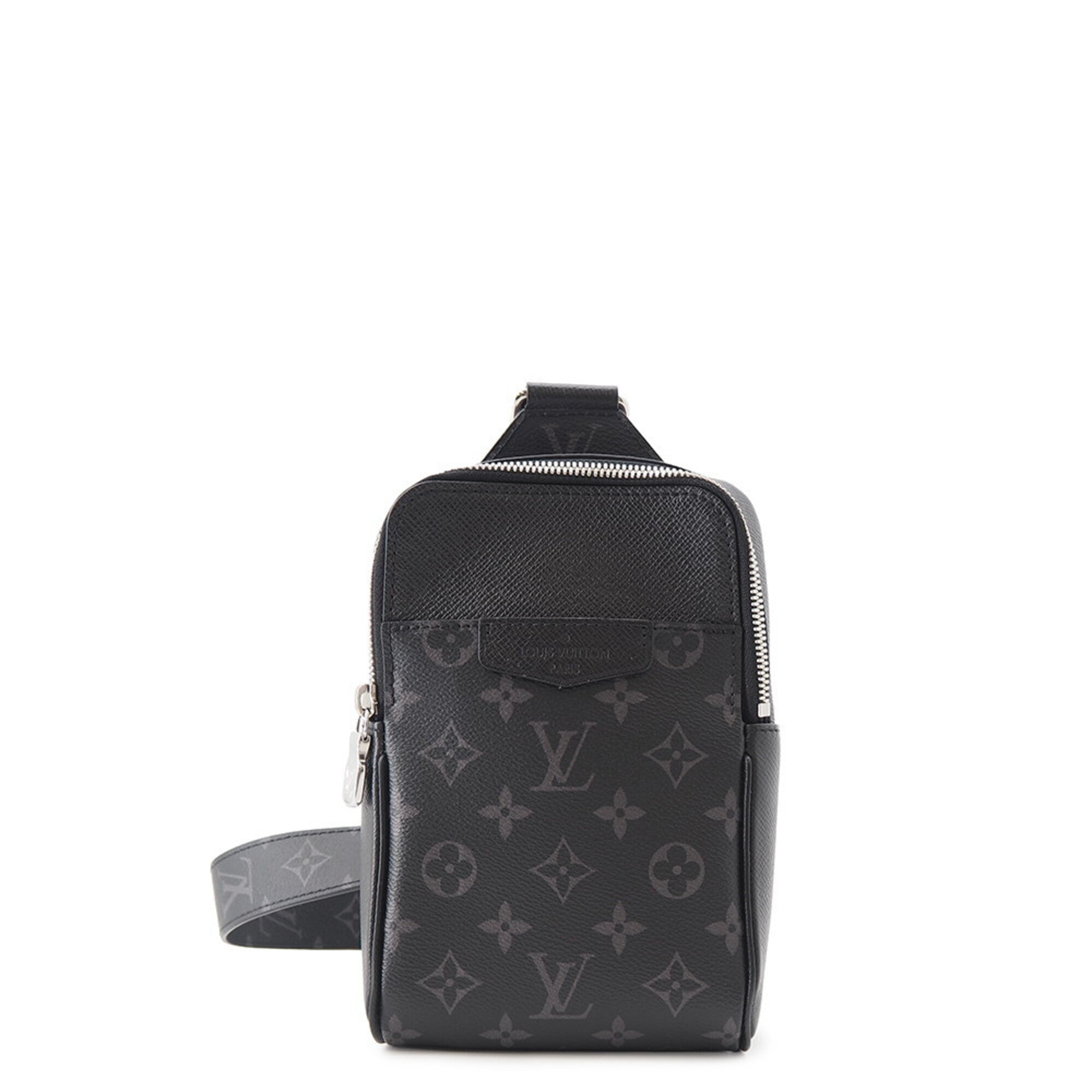 Louis Vuitton Monogram Eclipse Black Noir Taiga Leather Monogram Eclipse Handbag Sling Bag (Pre-Owned)