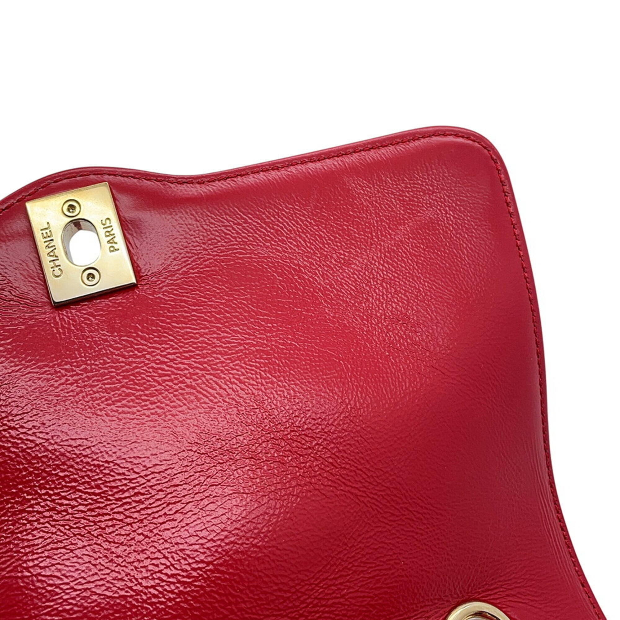 Chanel Matelasse Red Color Handbag Shoulder Bag (Pre-Owned)