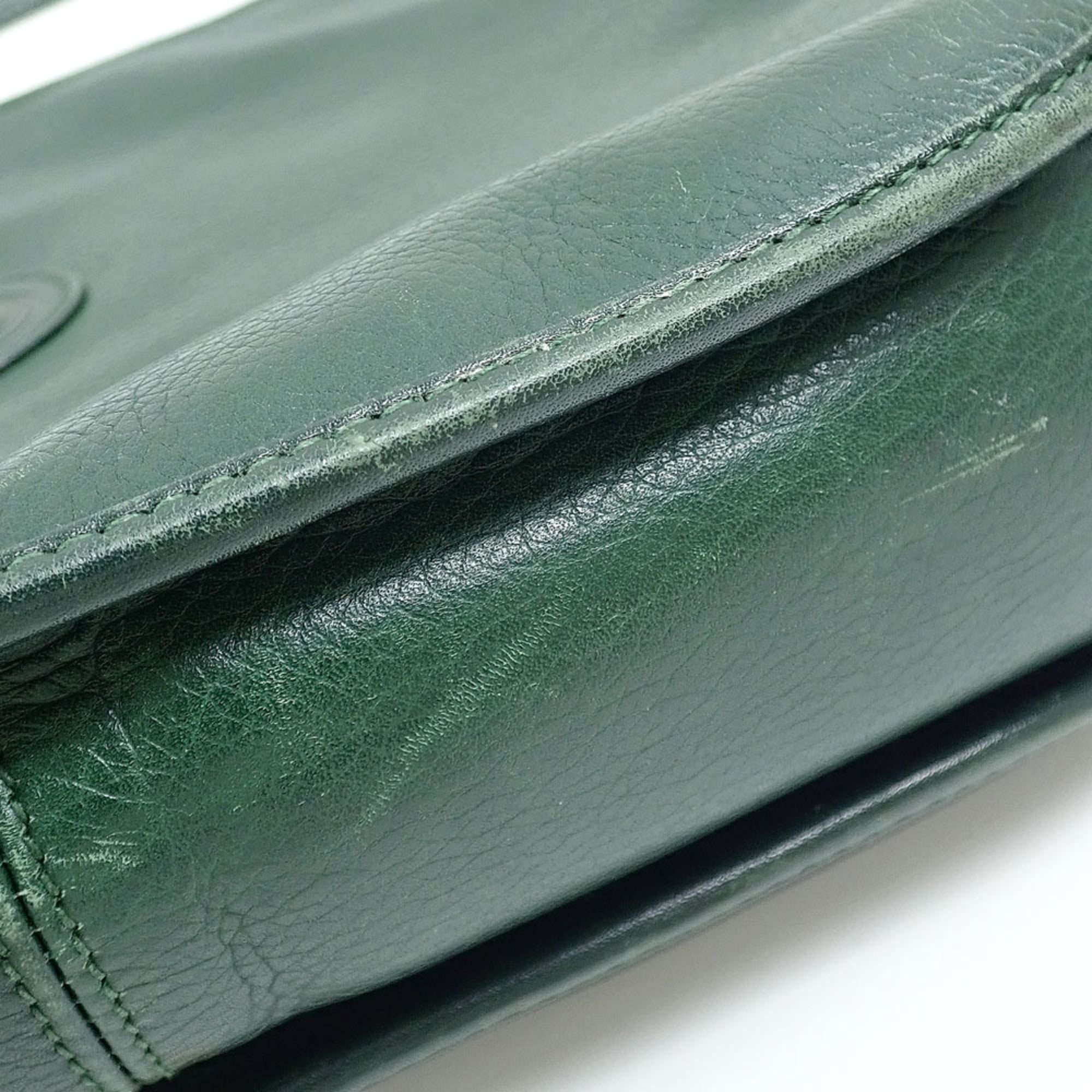 Gucci Green Leather Shoulder Bag (Pre-Owned)