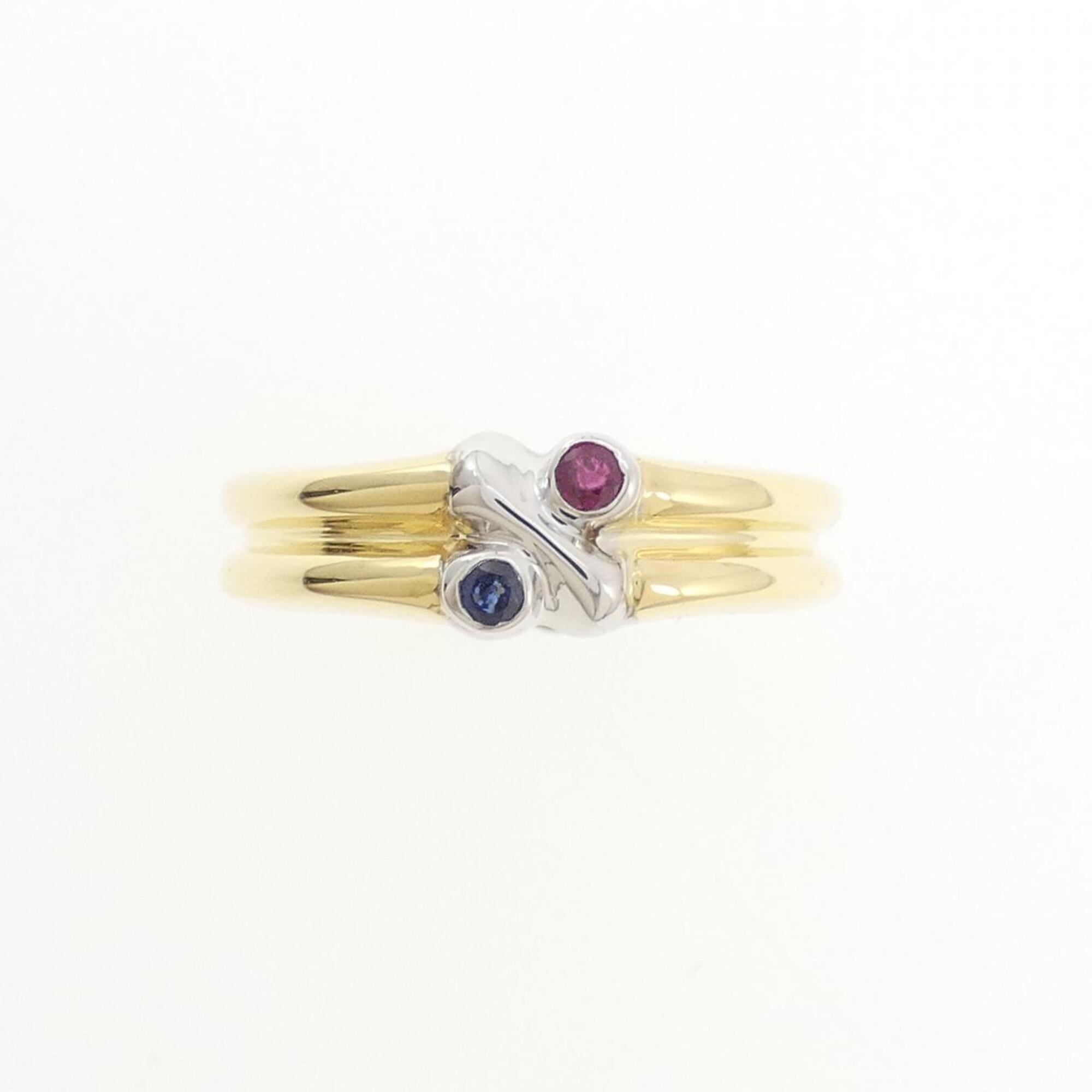Tiffany Yellow Gold (18K) White Gold (18K) Band Ring (Pre-Owned)