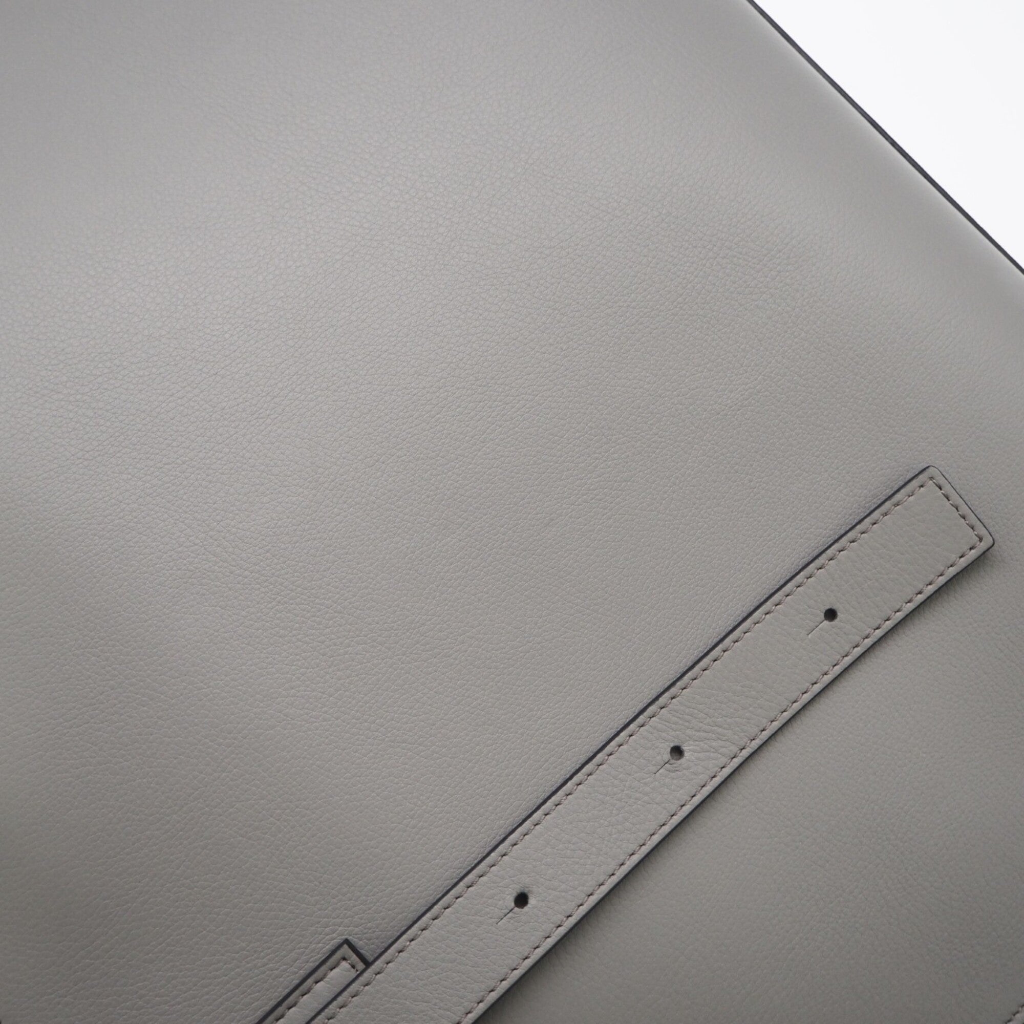 Loewe Gray Leather Shoulder Bag Tote Bag (Pre-Owned)