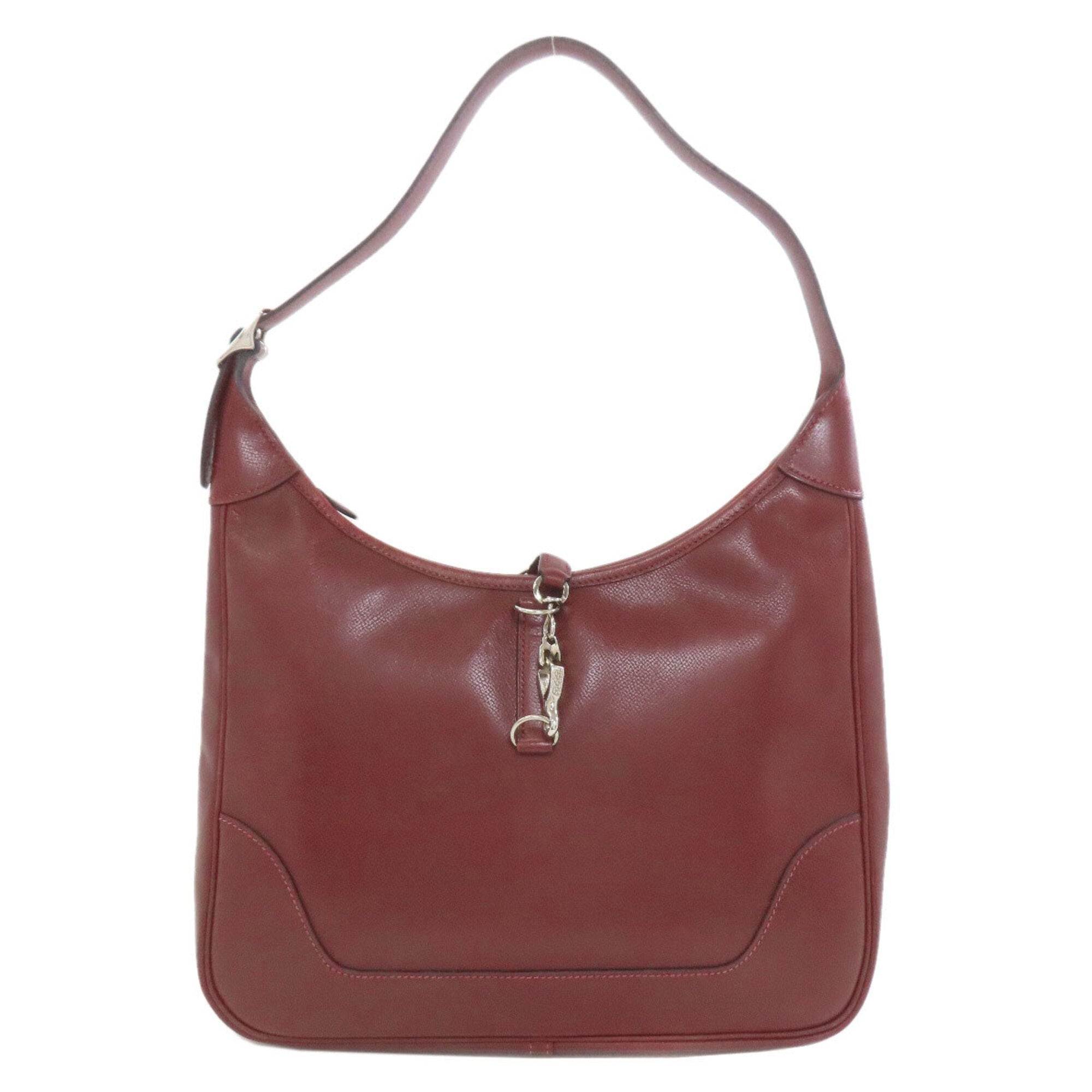 Hermes Rouge H Lisse Leather Shoulder Bag (Pre-Owned)