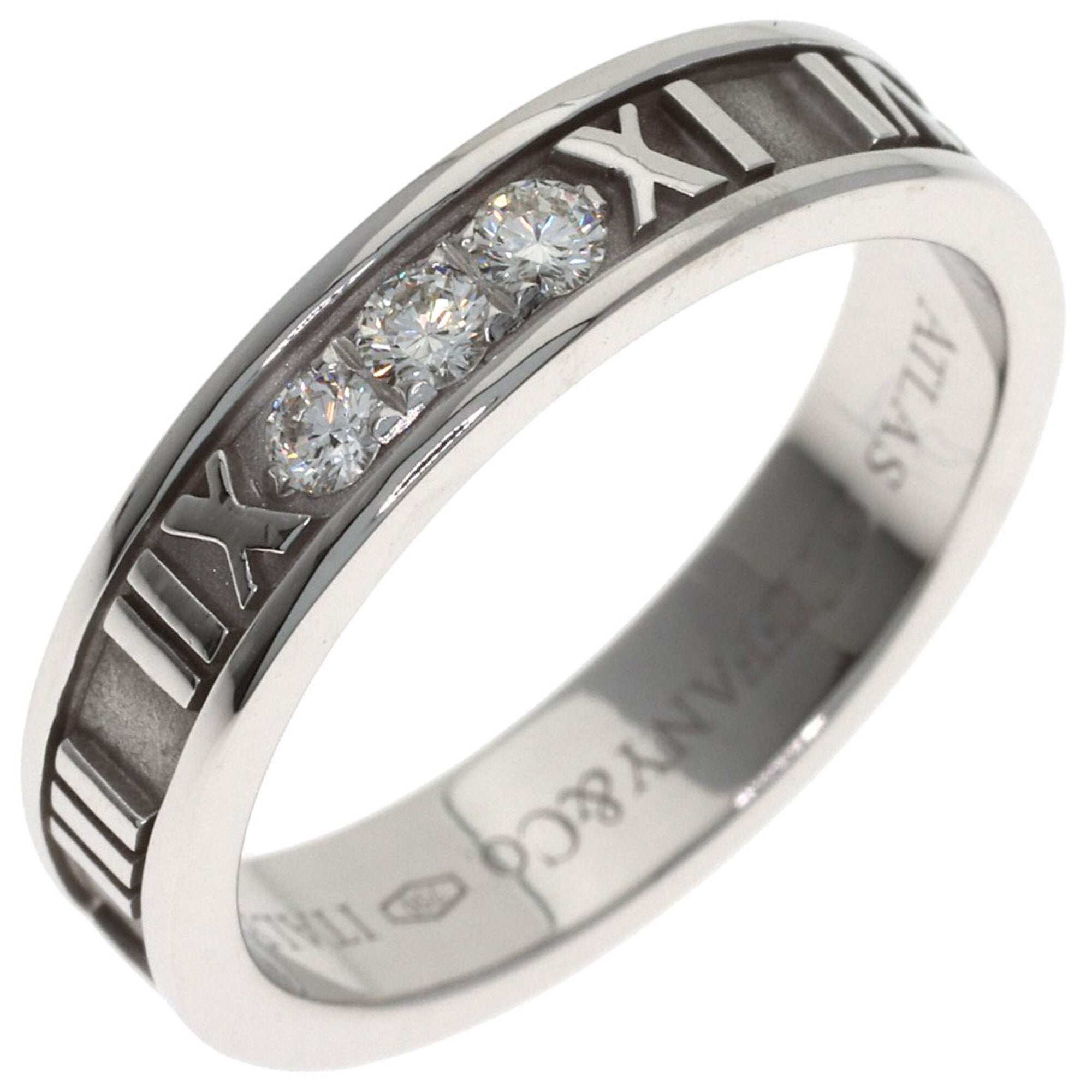 Tiffany Atlas White Gold (18K) Band Ring (Pre-Owned)