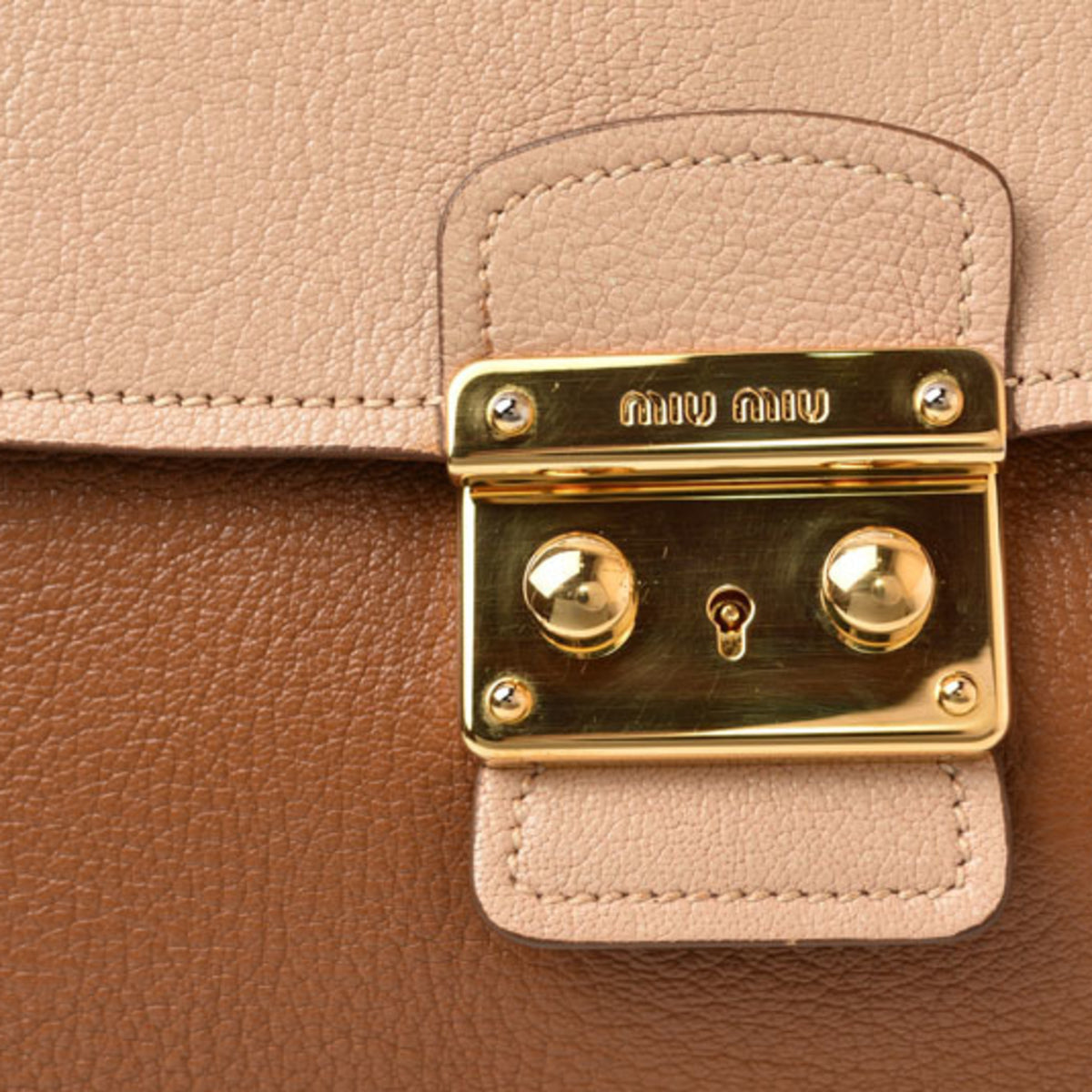 Miu Miu Brown Leather Handbag Shoulder Bag (Pre-Owned)