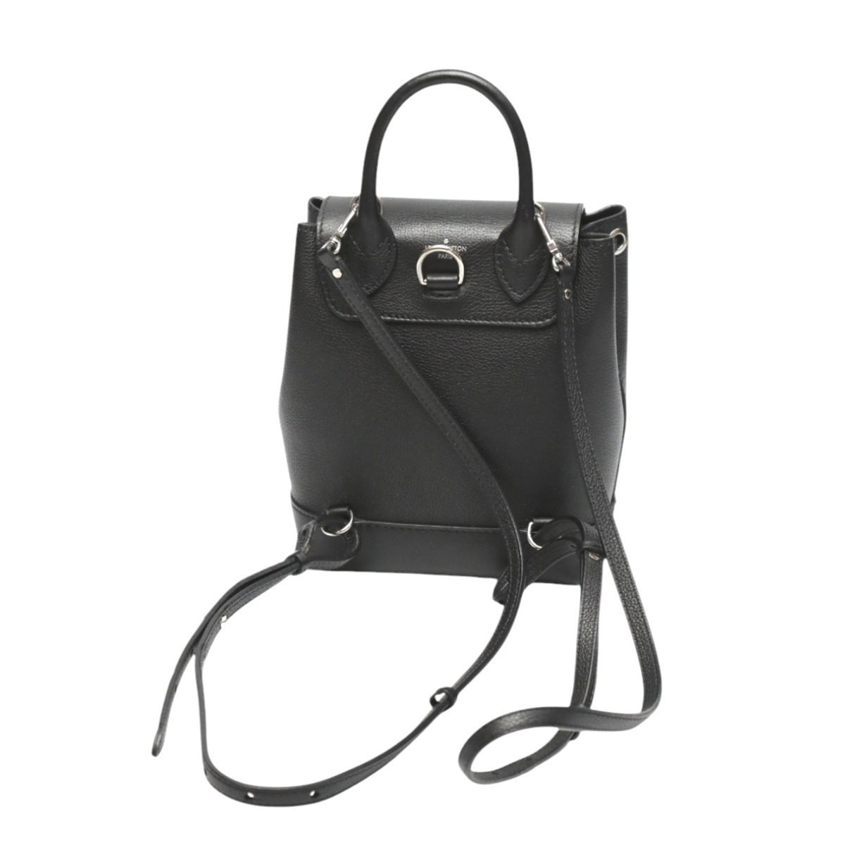 Louis Vuitton Black Noir Leather Backpack (Pre-Owned)