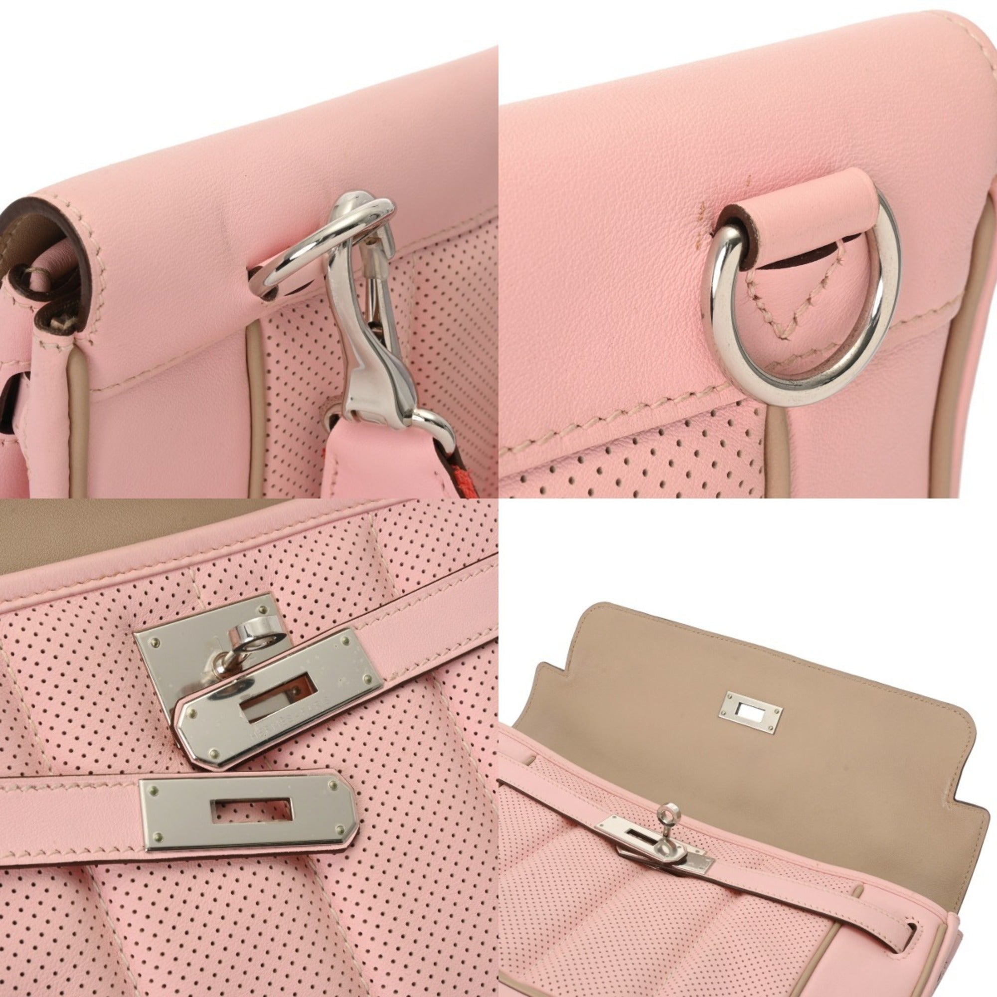 Hermes Rose Sakura Swift Leather Shoulder Bag (Pre-Owned)