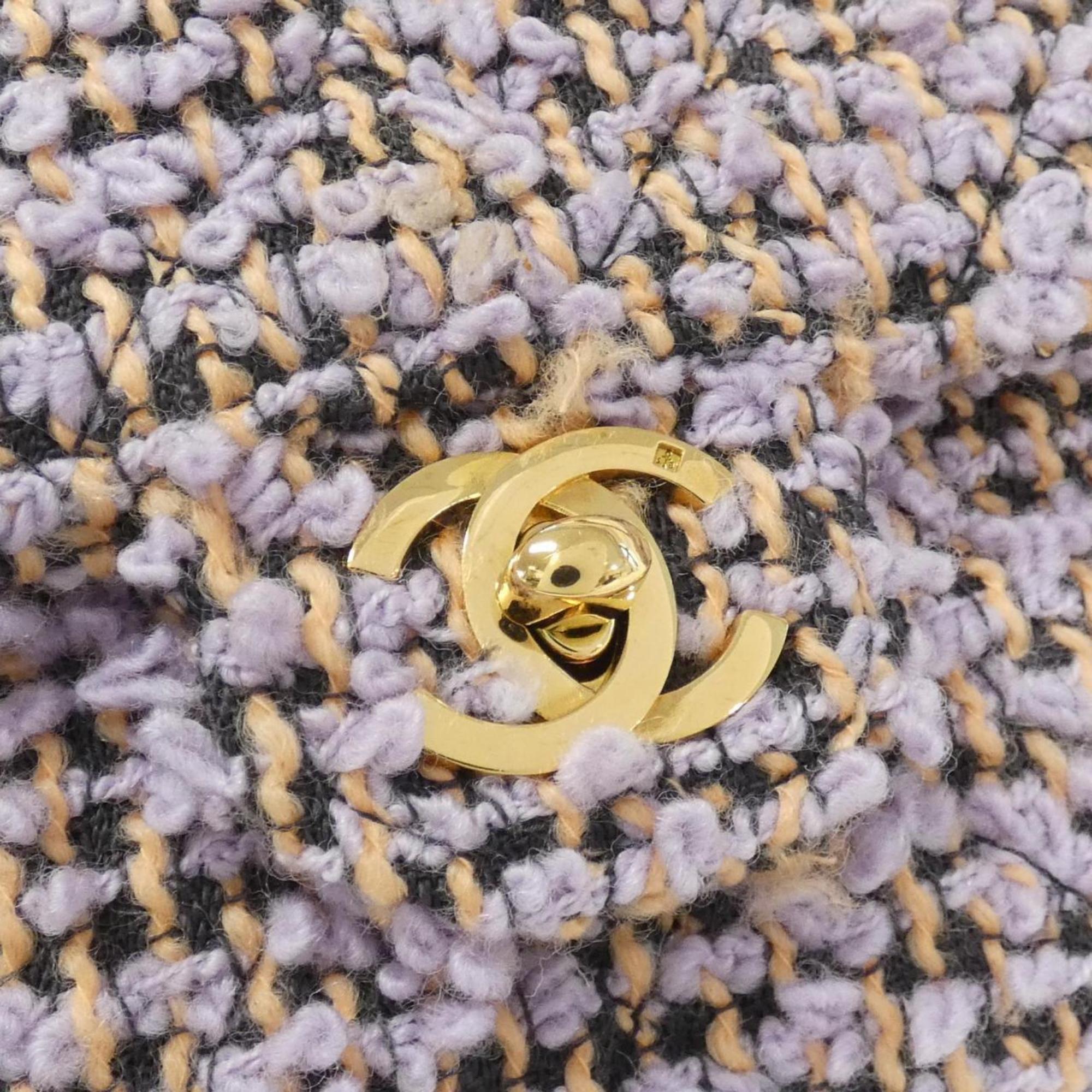 Chanel Light Purple Tweed Handbag (Pre-Owned)