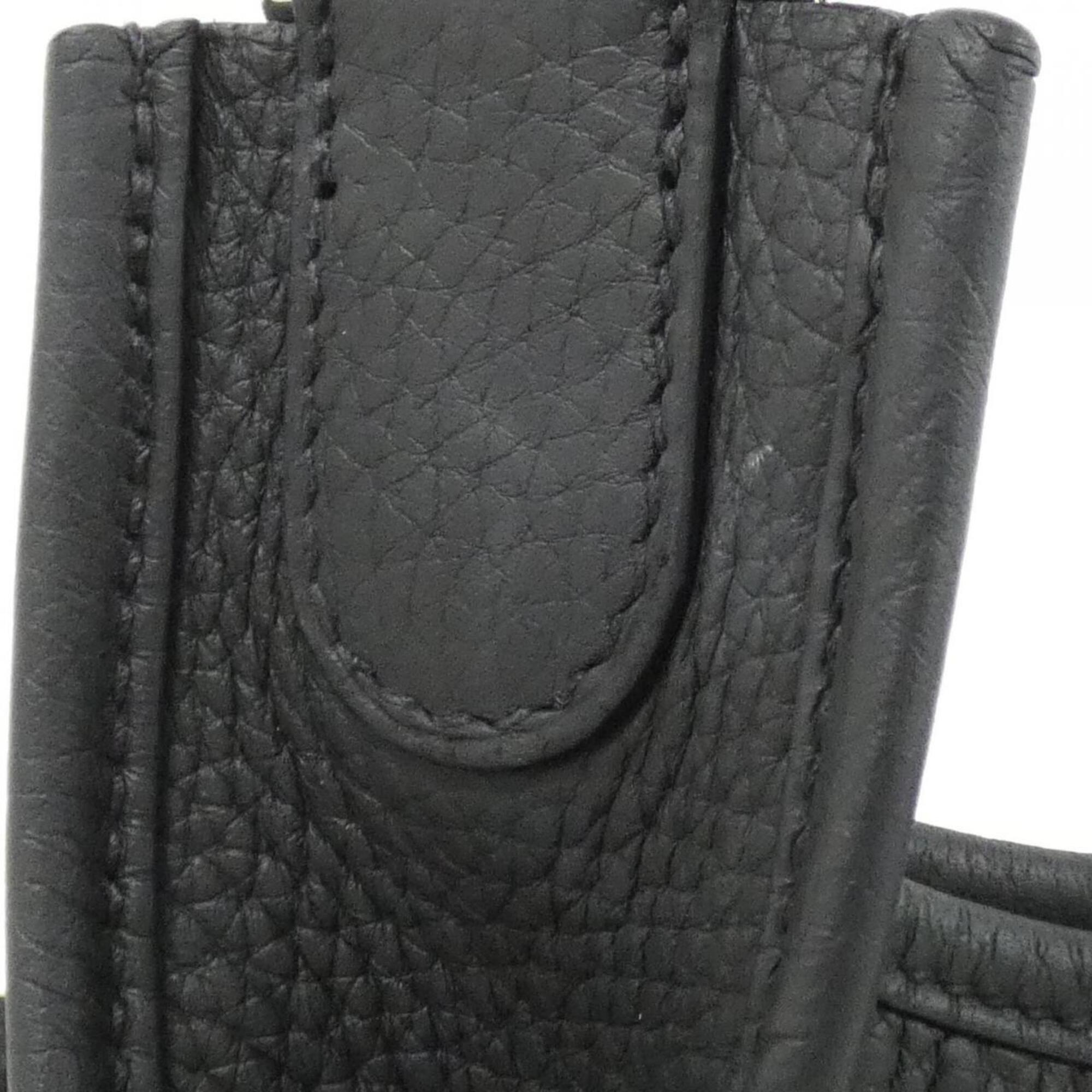Hermes Black Taurillon Clemence Leather Shoulder Bag (Pre-Owned)