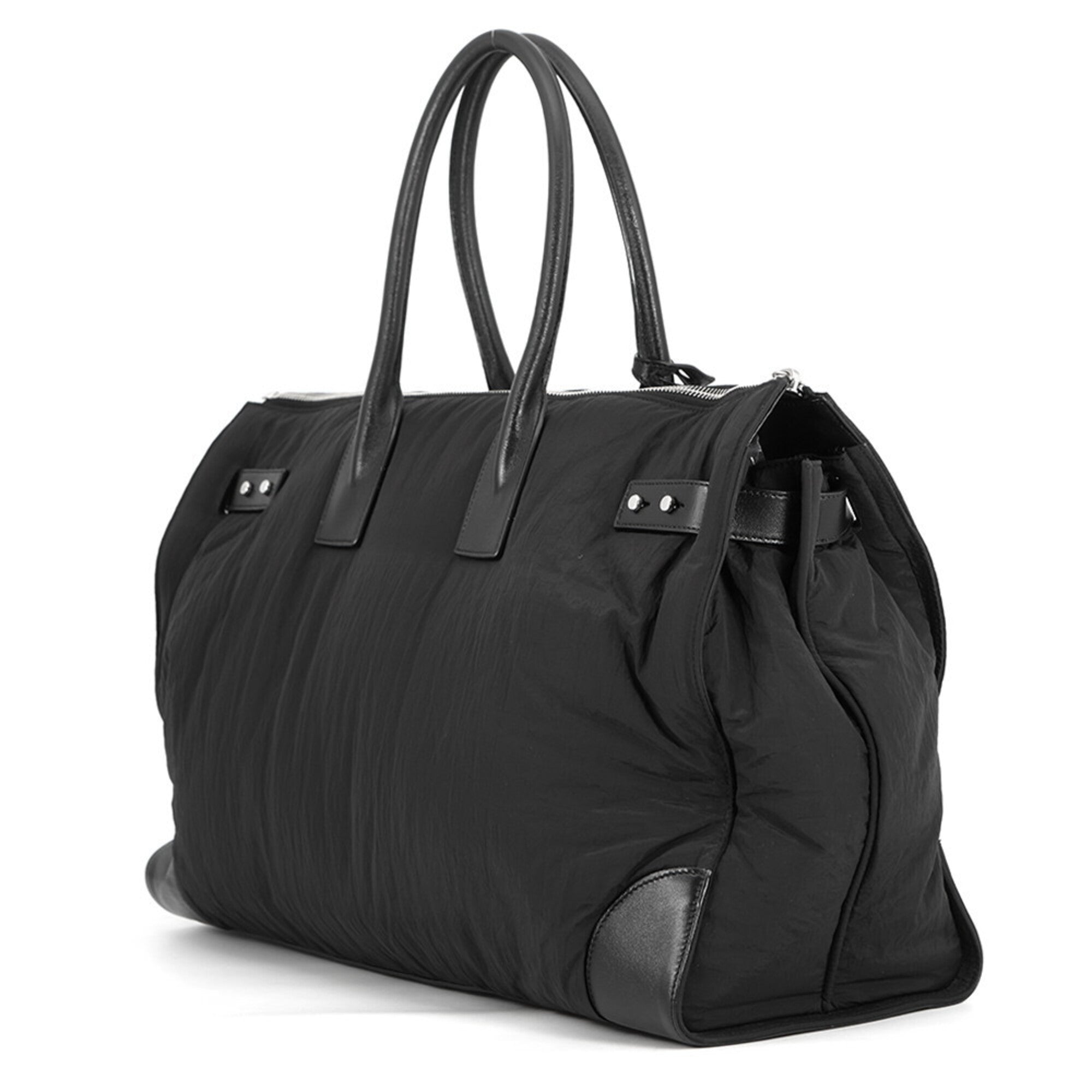 Yves Saint Laurent Sac De Jour Black Nylon Leather Handbag Tote Bag (Pre-Owned)