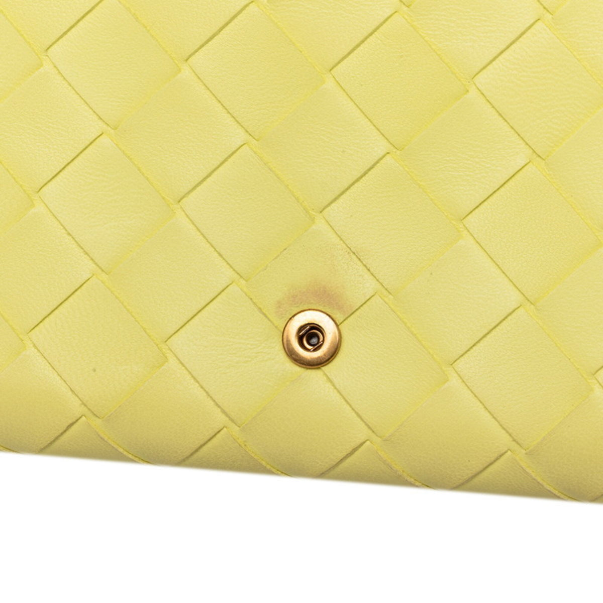 Bottega Veneta Yellow Leather Long Wallet (Bi-Fold) (Pre-Owned)