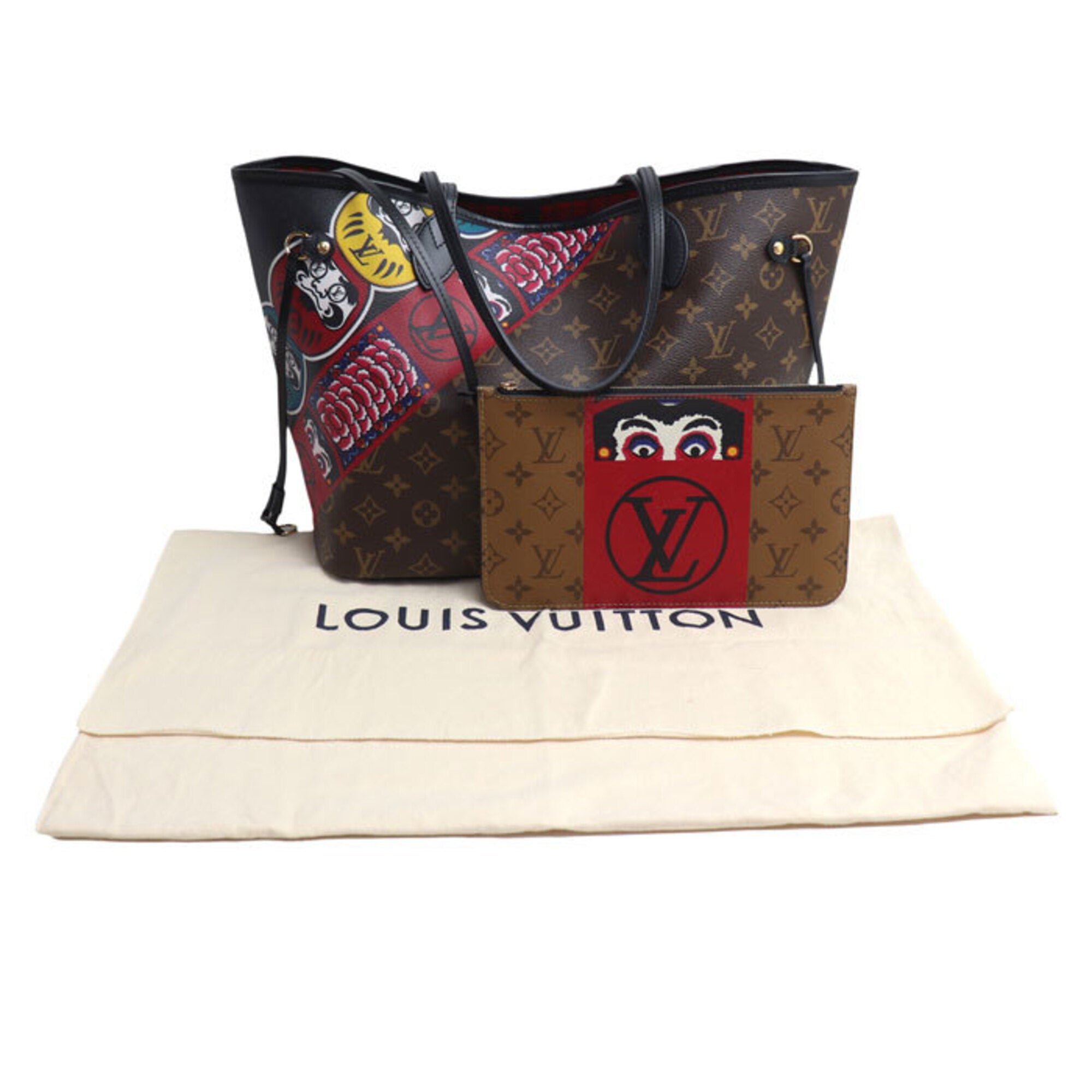 Louis Vuitton Brown Monogram Pouch Tote Bag (Pre-Owned)