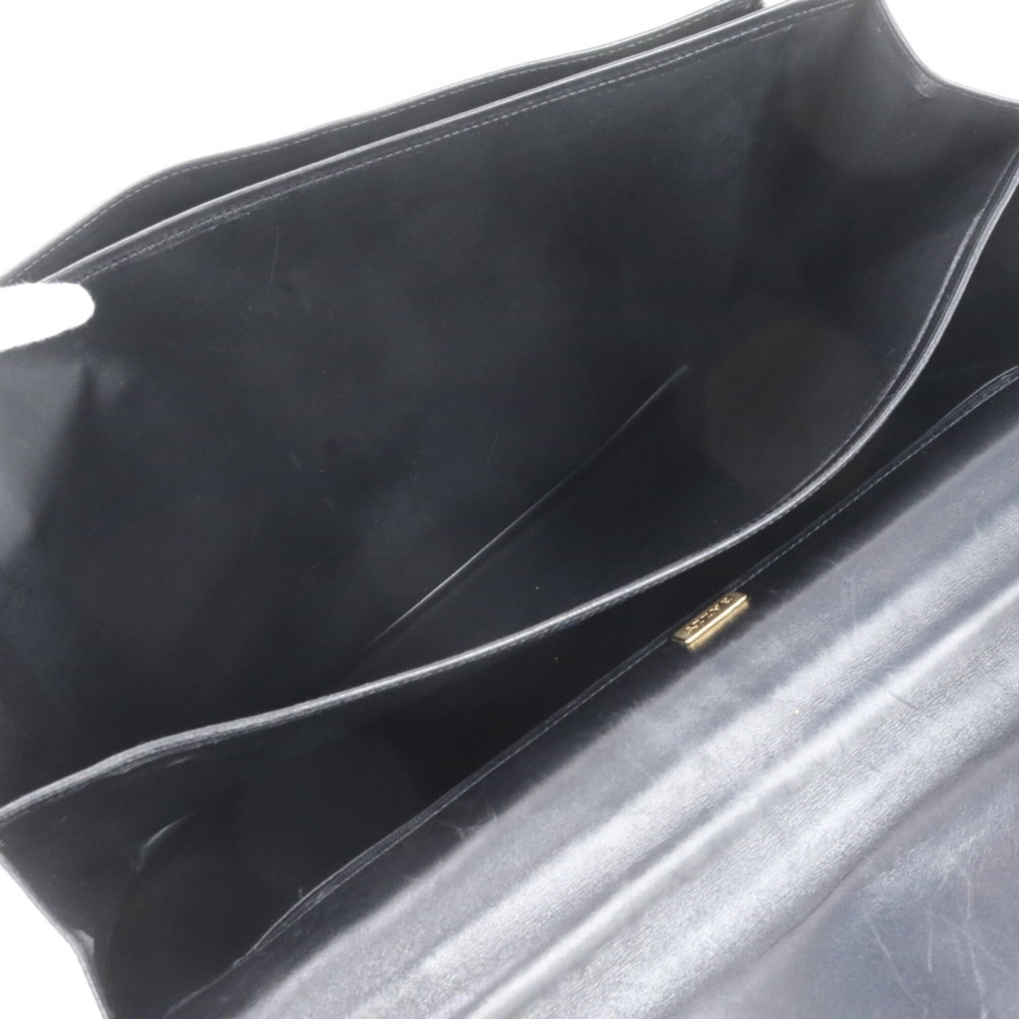 Bally Black Leather Briefcase Tote Bag (Pre-Owned)