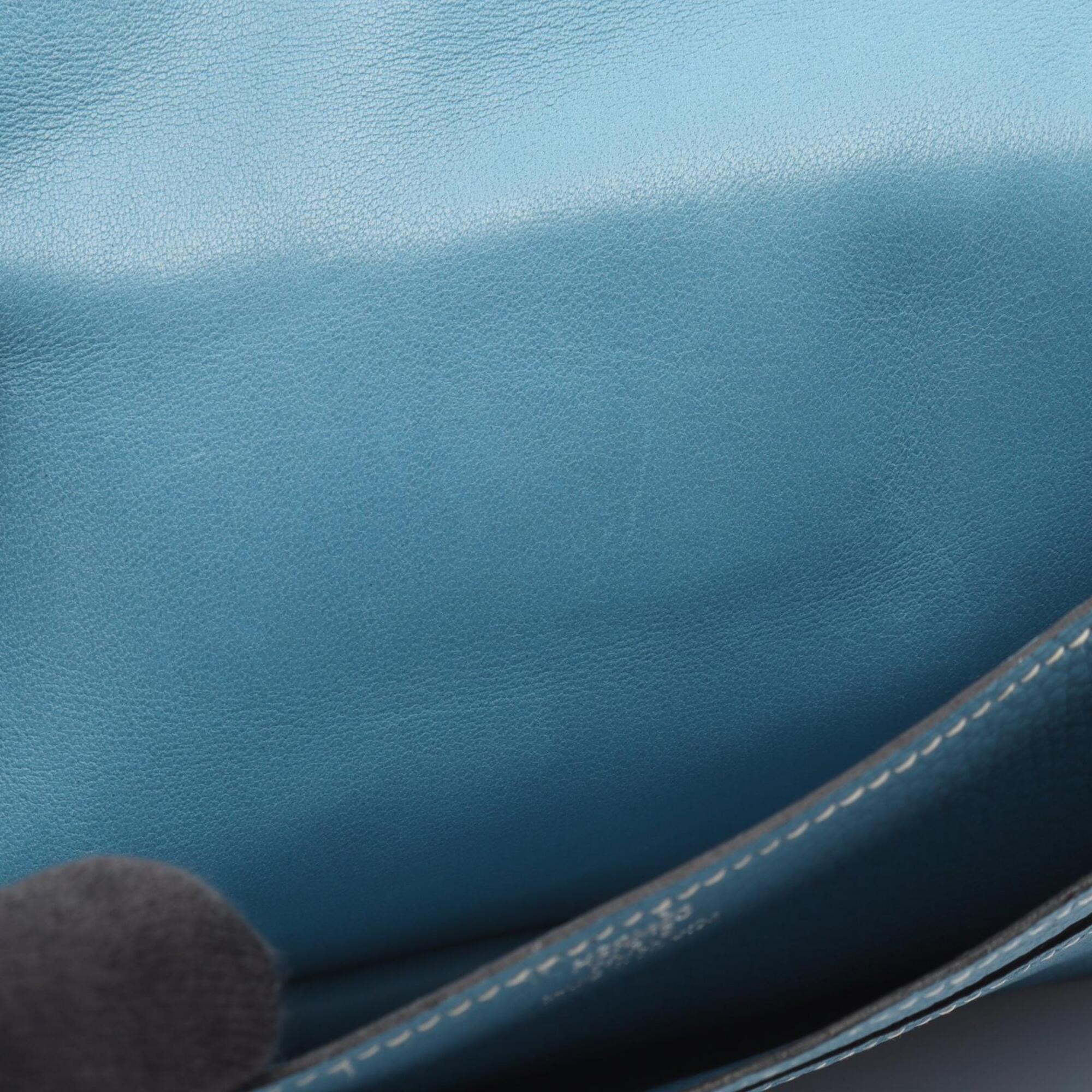 Hermes Blue Blue Jean Togo Leather Leather Fanny Pack Handbag (Pre-Owned)