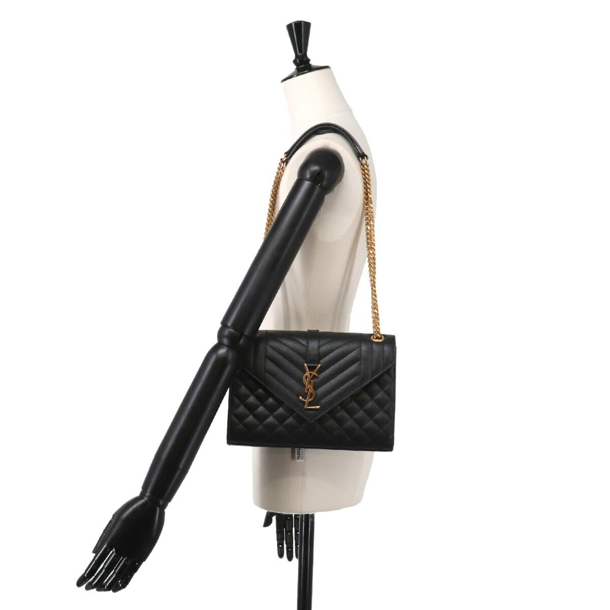 Saint Laurent Black Leather Handbag Shoulder Bag (Pre-Owned)