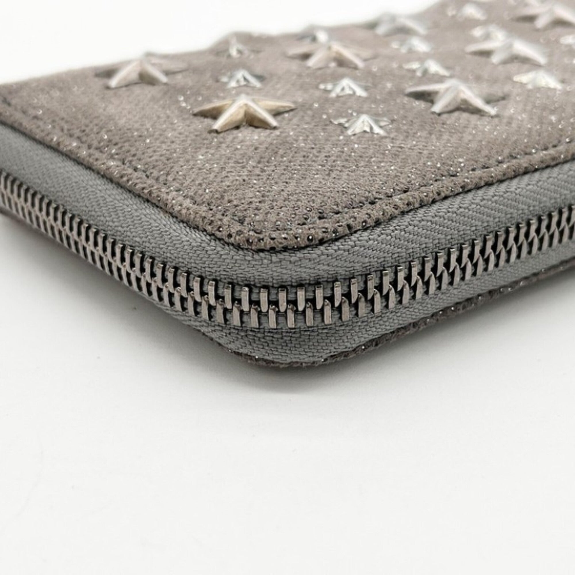 Jimmy Choo Khaki Leather Long Wallet (Bi-Fold) (Pre-Owned)