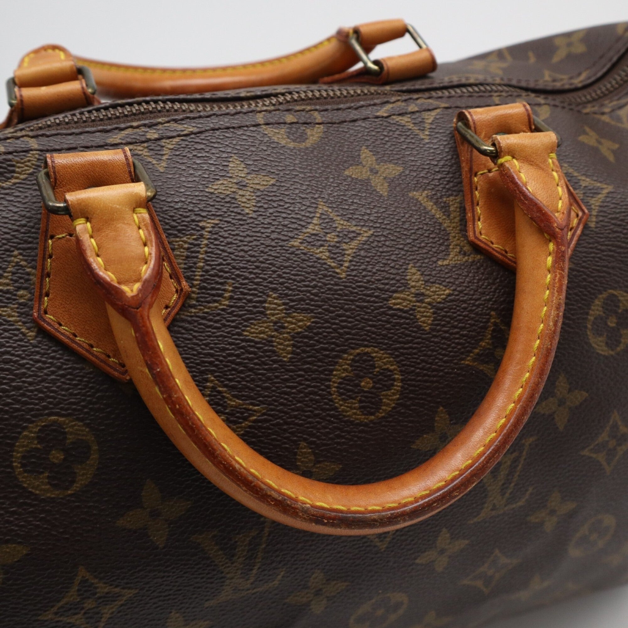Louis Vuitton Monogram Brown Coated Canvas Leather Handbag (Pre-Owned)