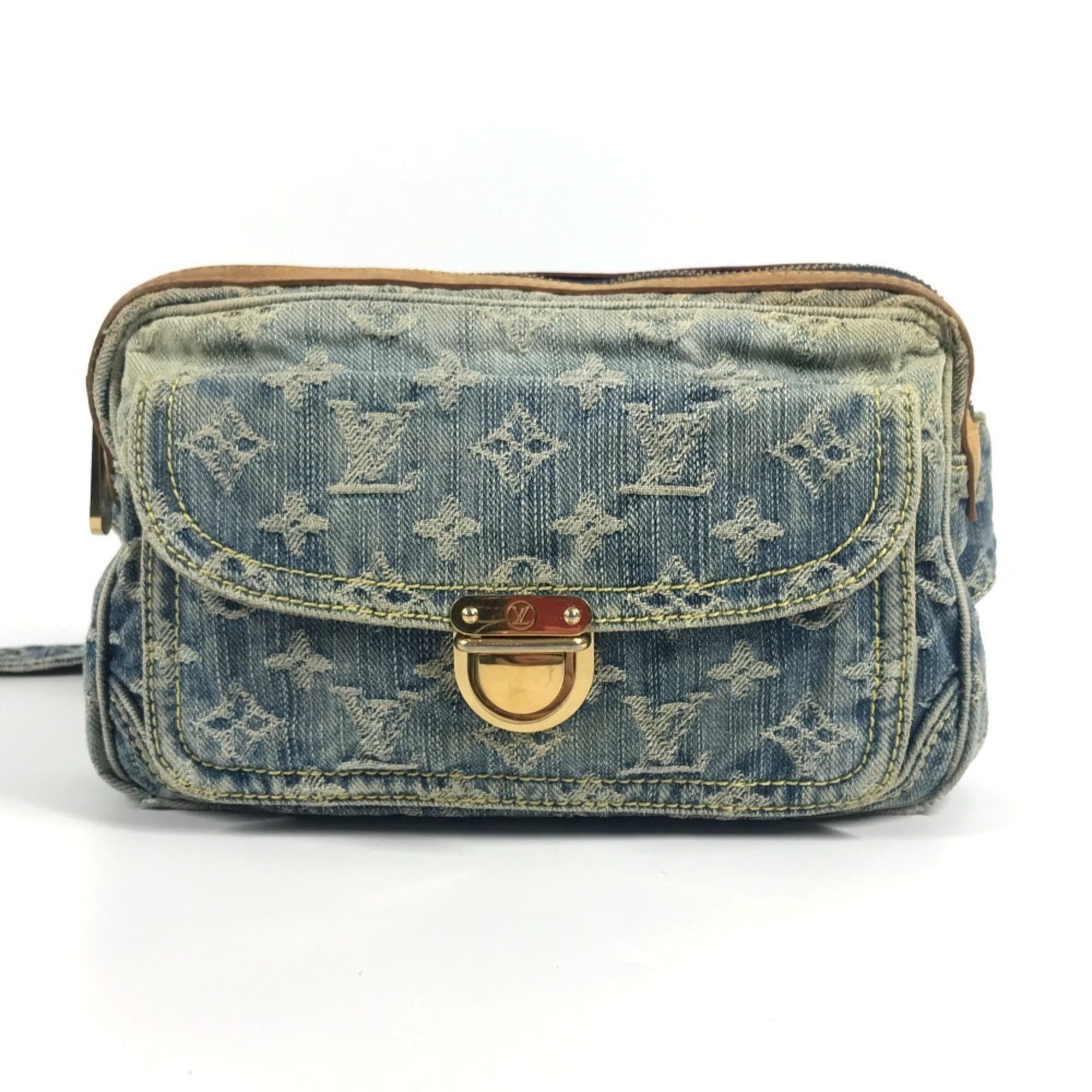 Louis Vuitton Monogram Denim Blue Monogram Monogram Denim Sling Bag (Pre-Owned)