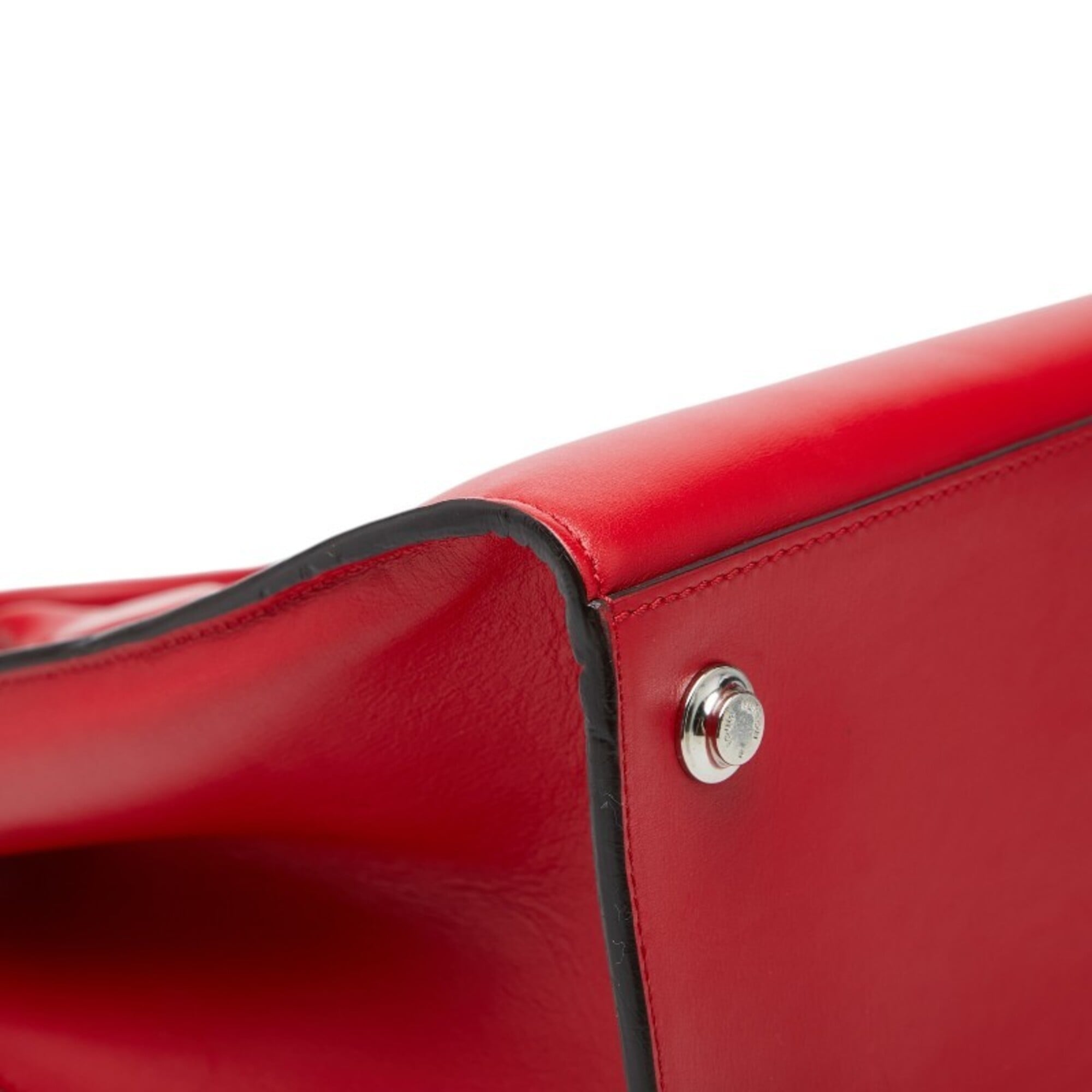 Louis Vuitton Red Color Leather Handbag (Pre-Owned)