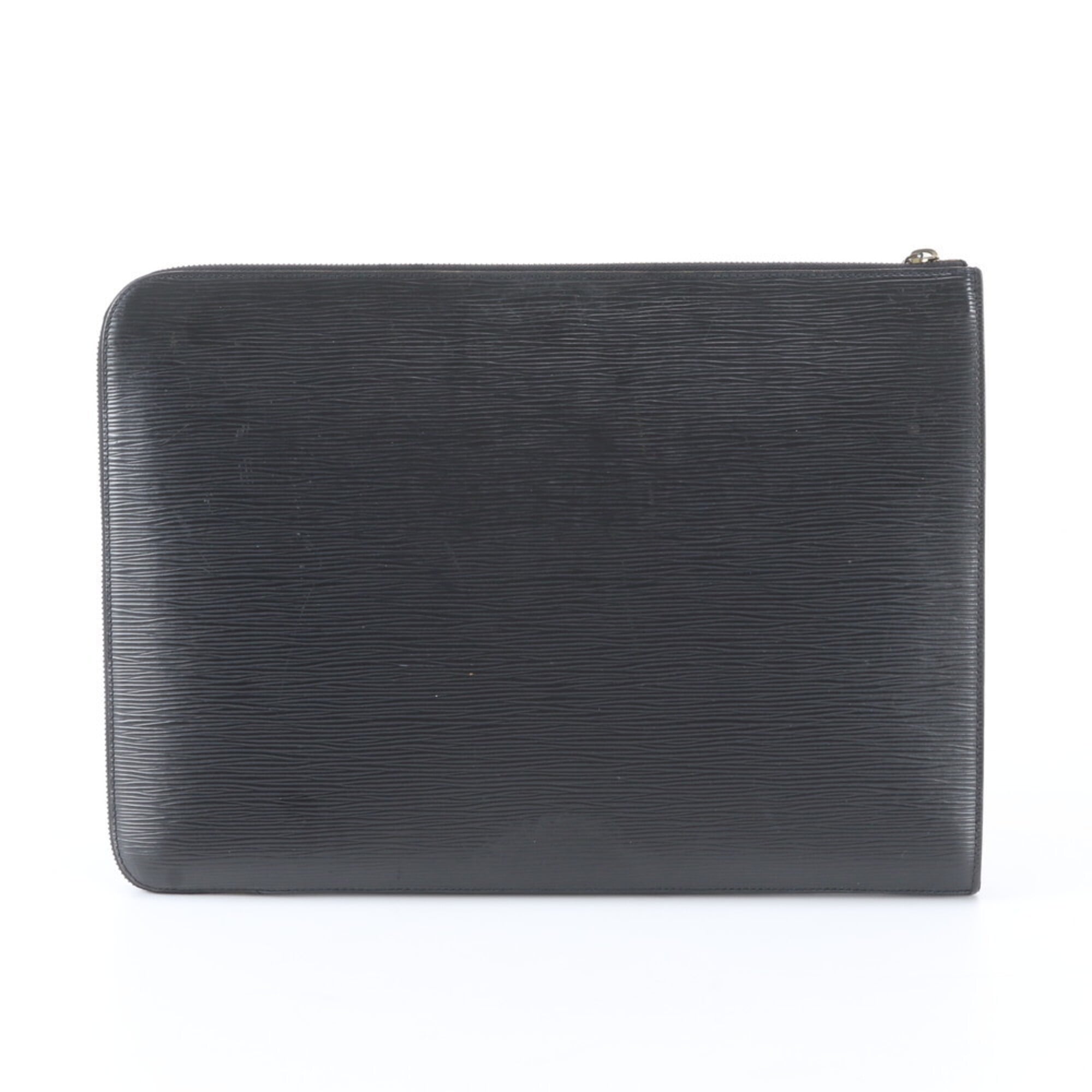 Louis Vuitton Epi Noir Epi Leather Clutch Bag Handbag (Pre-Owned)