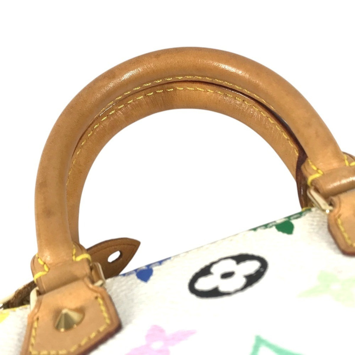 Louis Vuitton Blanc White Monogram Multicolore Canvas Boston Bag Handbag (Pre-Owned)