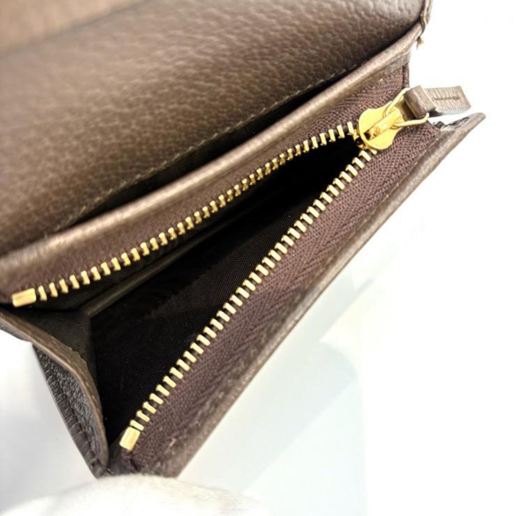 Gucci Beige Brown Gg Supreme Leather Wallet (Bi-Fold) (Pre-Owned)
