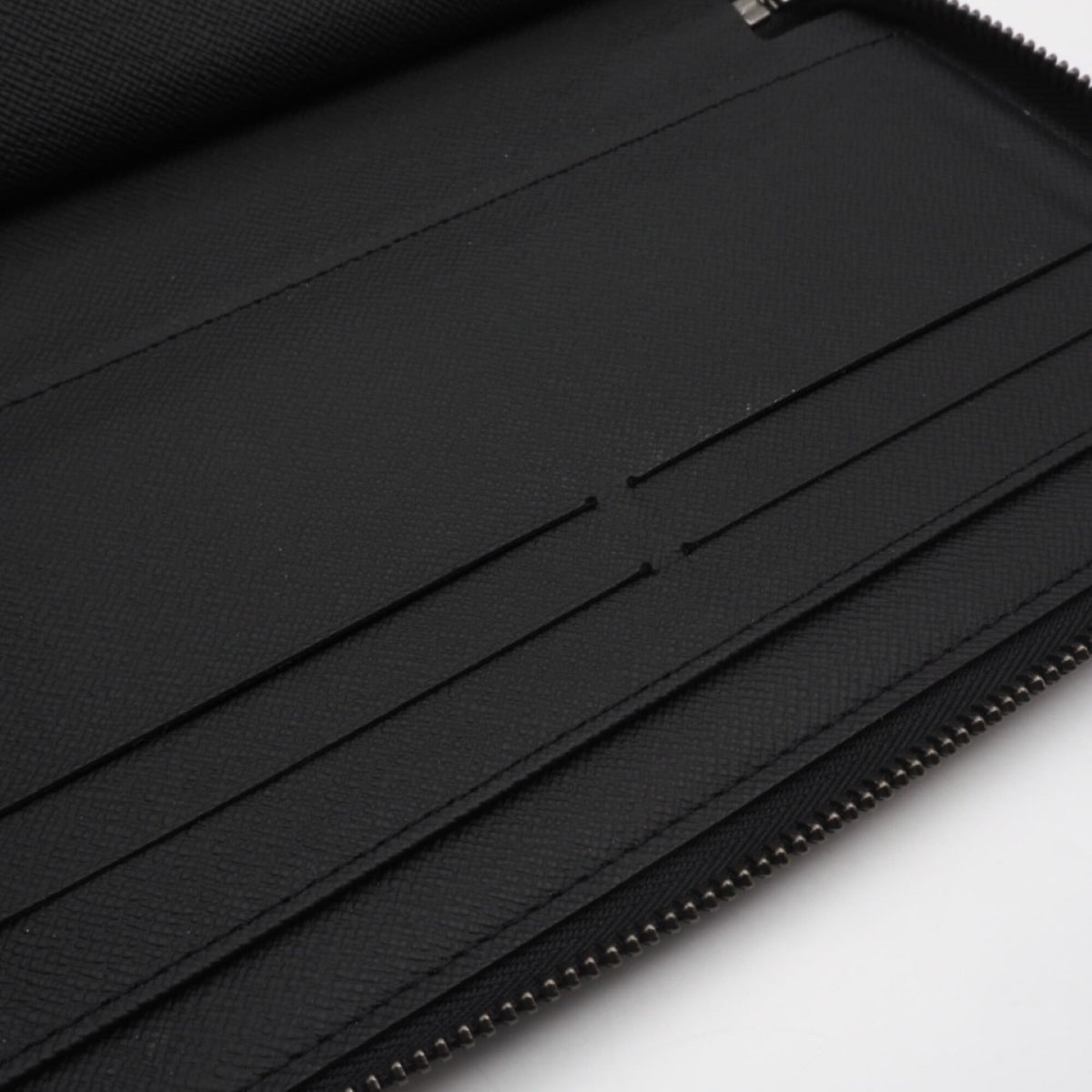 Louis Vuitton Black Gray Coated Canvas Long Wallet (Bi-Fold) (Pre-Owned)
