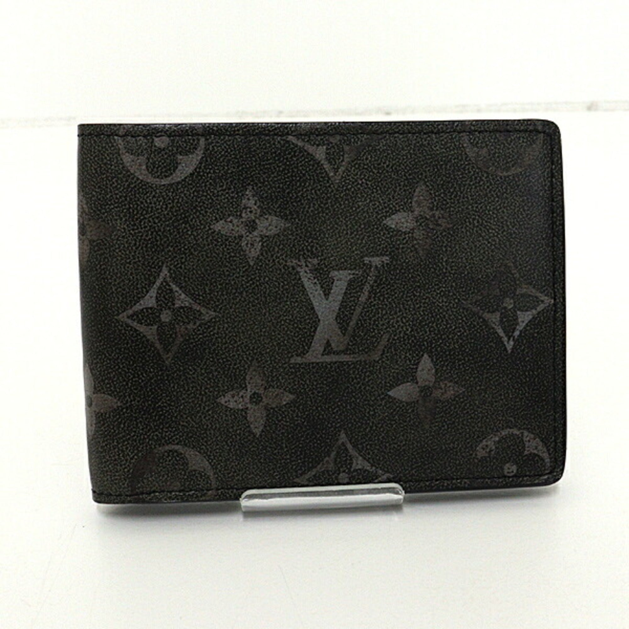 Louis Vuitton Black Leather Wallet (Bi-Fold) (Pre-Owned)