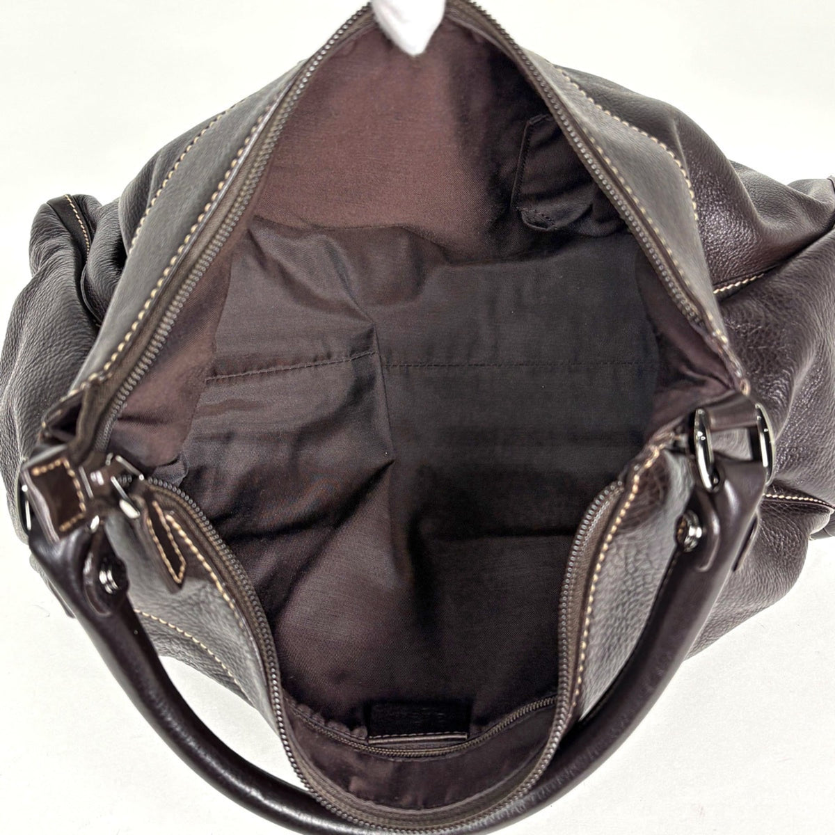 Gucci Brown Leather Shoulder Bag (Pre-Owned)