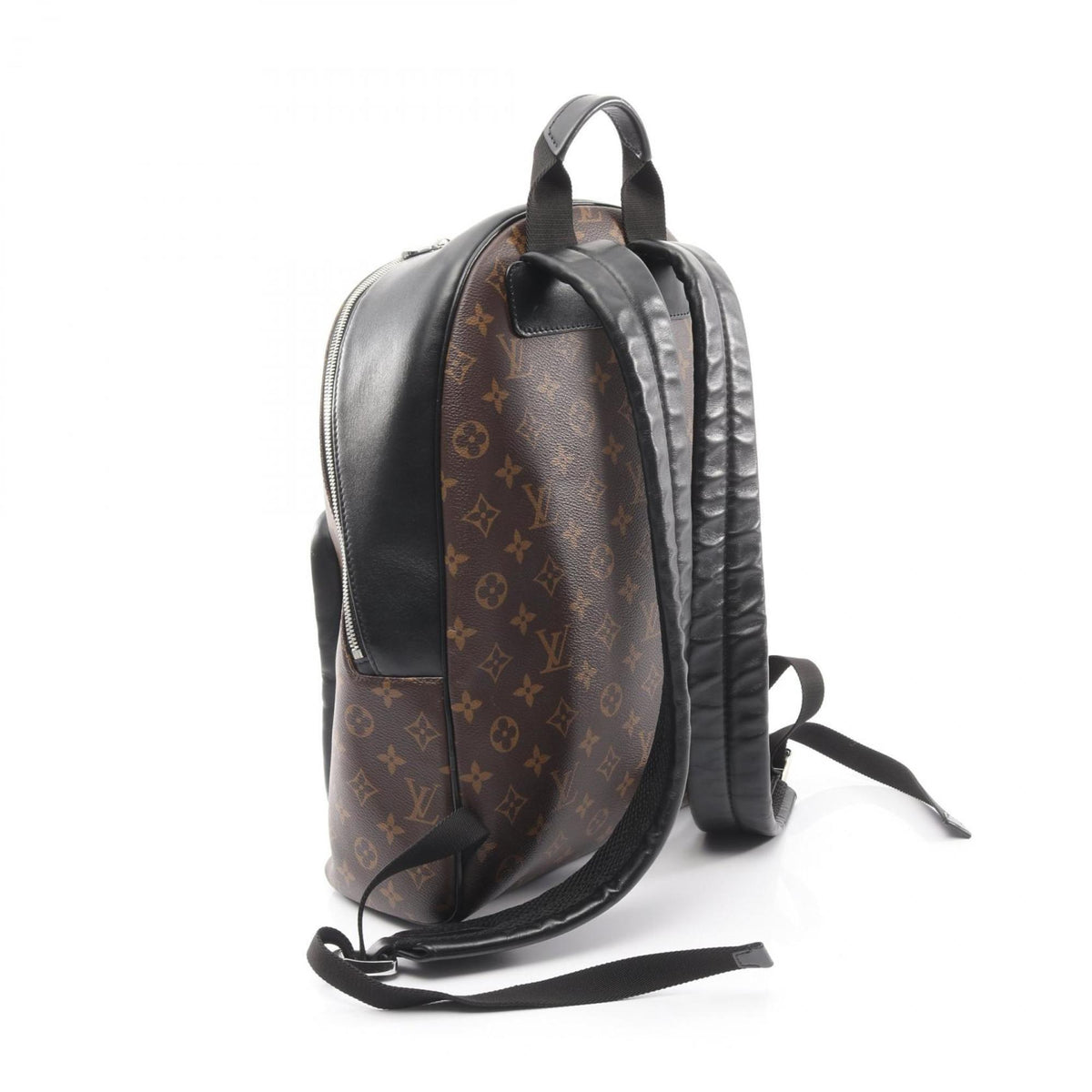 Louis Vuitton Black Brown Coated Canvas Leather Backpack Handbag (Pre-Owned)