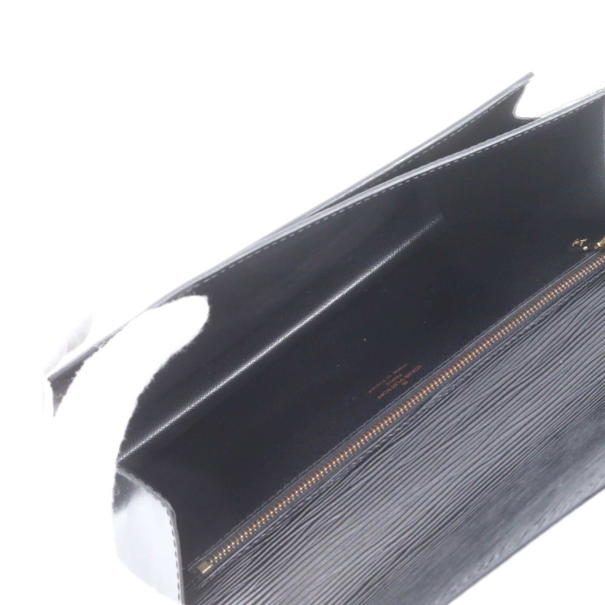 Louis Vuitton Noir Leather Handbag Pouch (Pre-Owned)